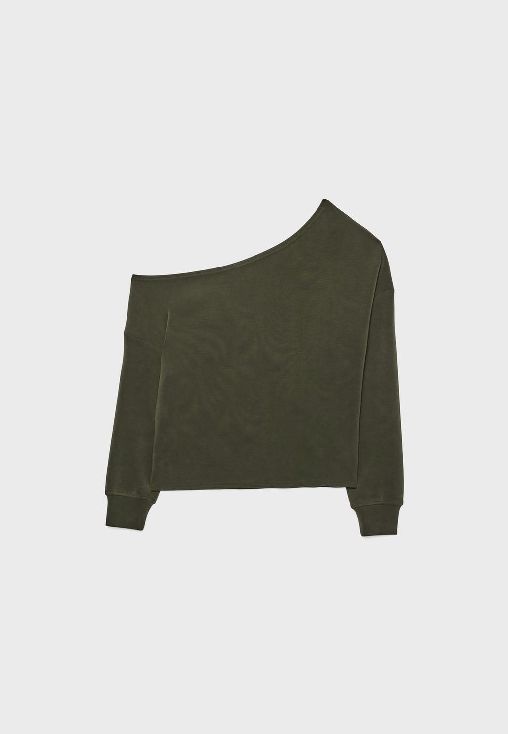 Sudadera hombro descubierto tacto suave