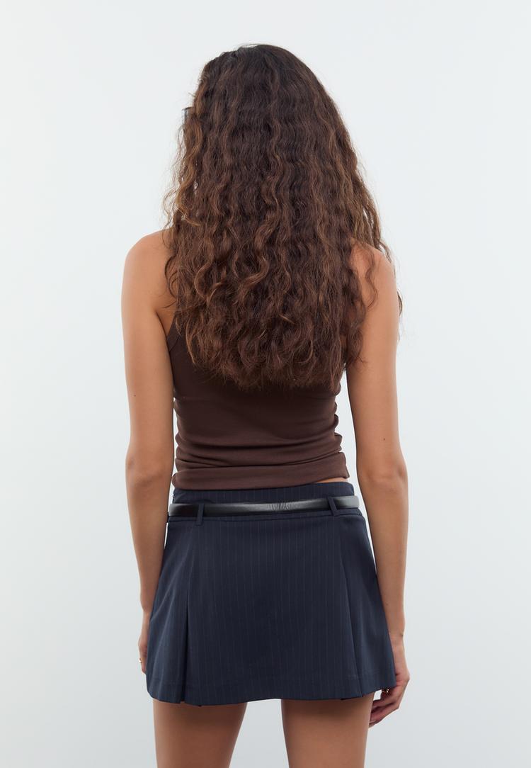 falda pantalon mini vestir cinturon rayas