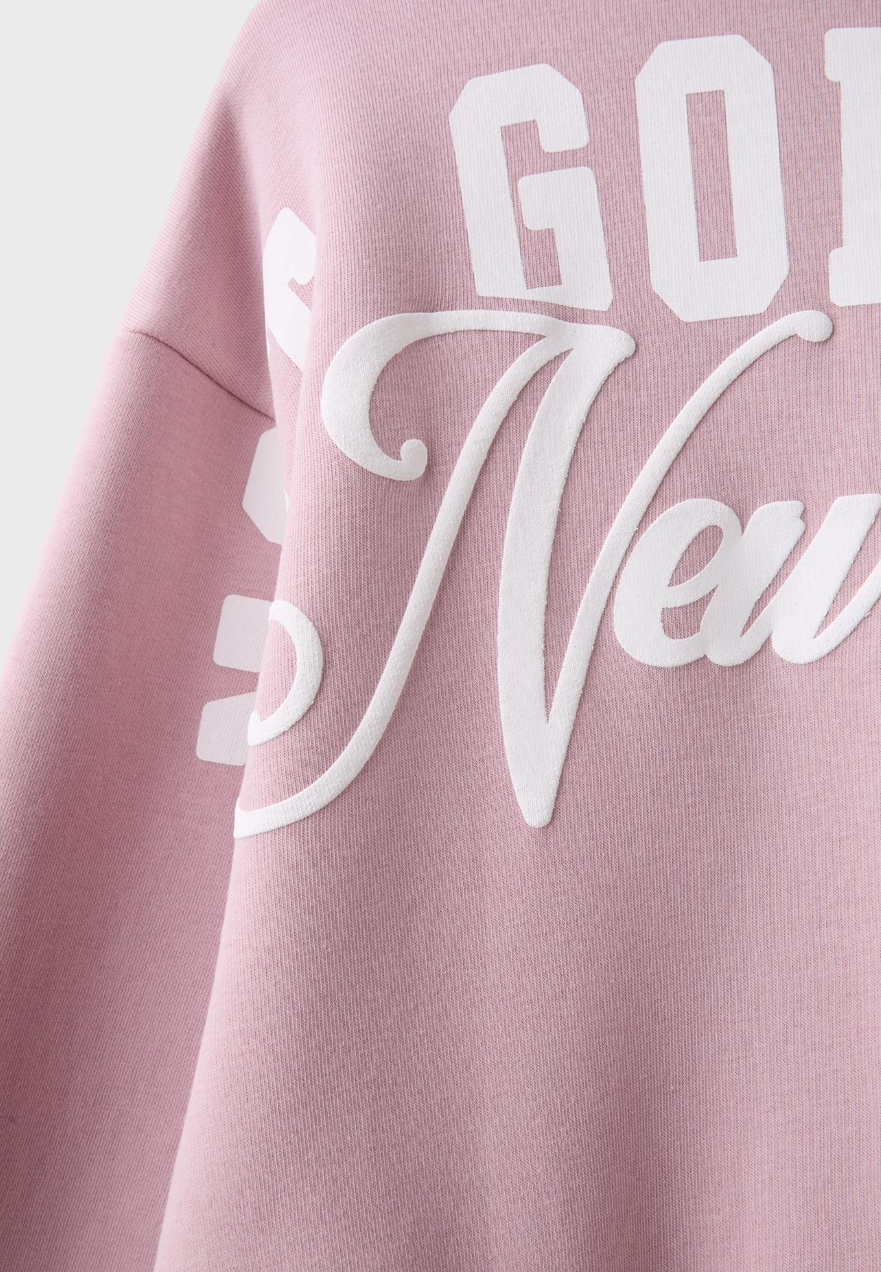 Cropped high neck sweatshirt — Dusty rose