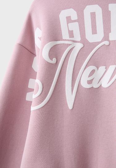 Cropped high neck sweatshirt — Dusty rose 9