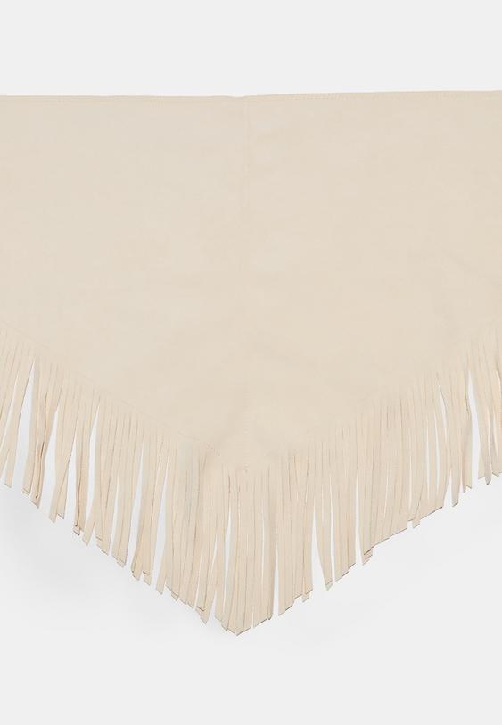 Püsküllü suni süet pareo - Görsel 3