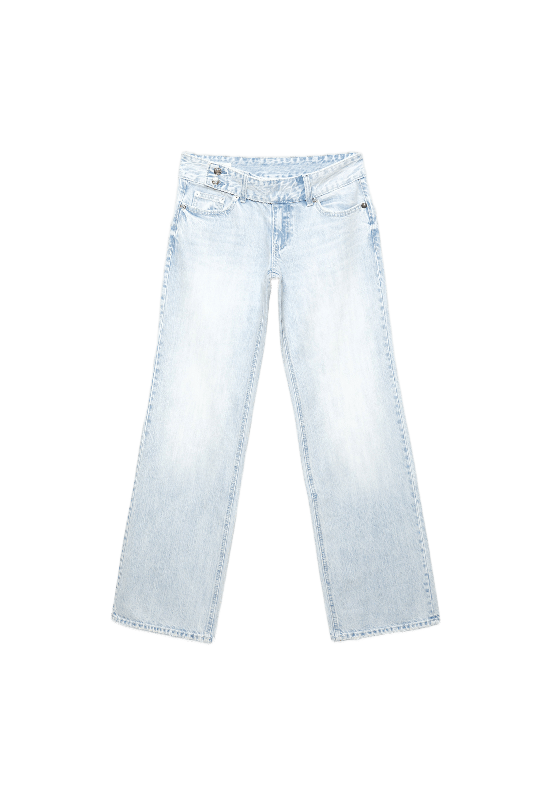Low-rise carpenter straight jeans — LIGHT BLEACH