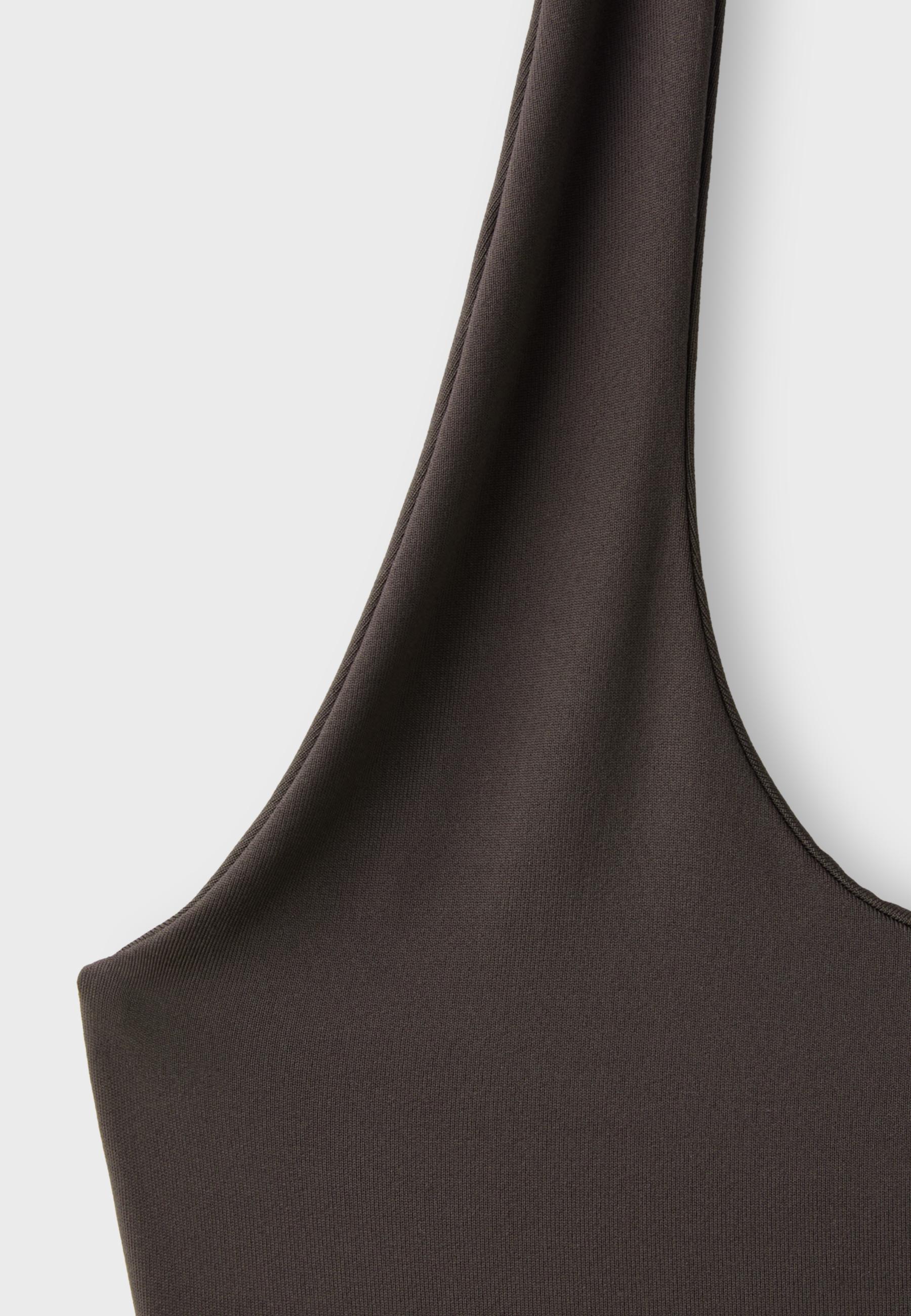 Halter neck T-shirt — Brown