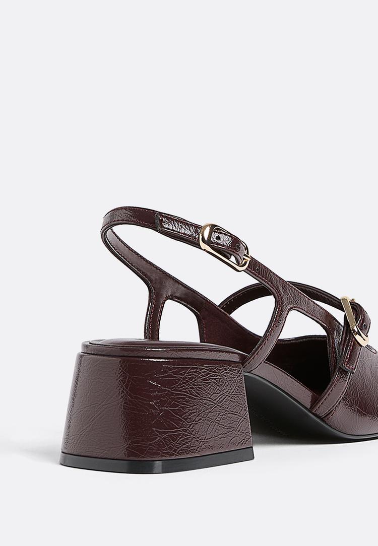 block heel mary jane style shoes