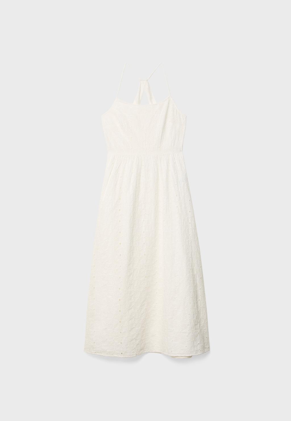 Robe midi brodée