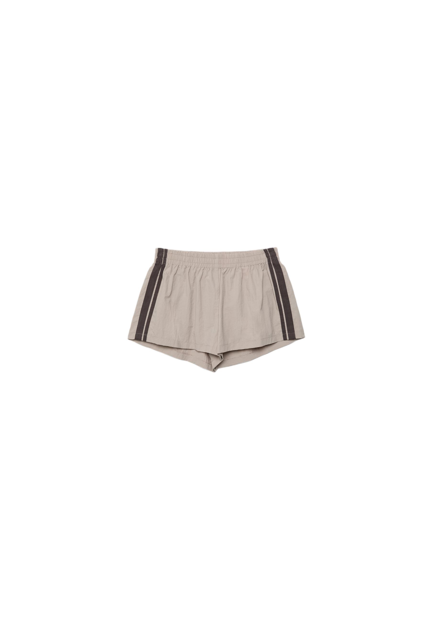 Technical mini shorts — Stone