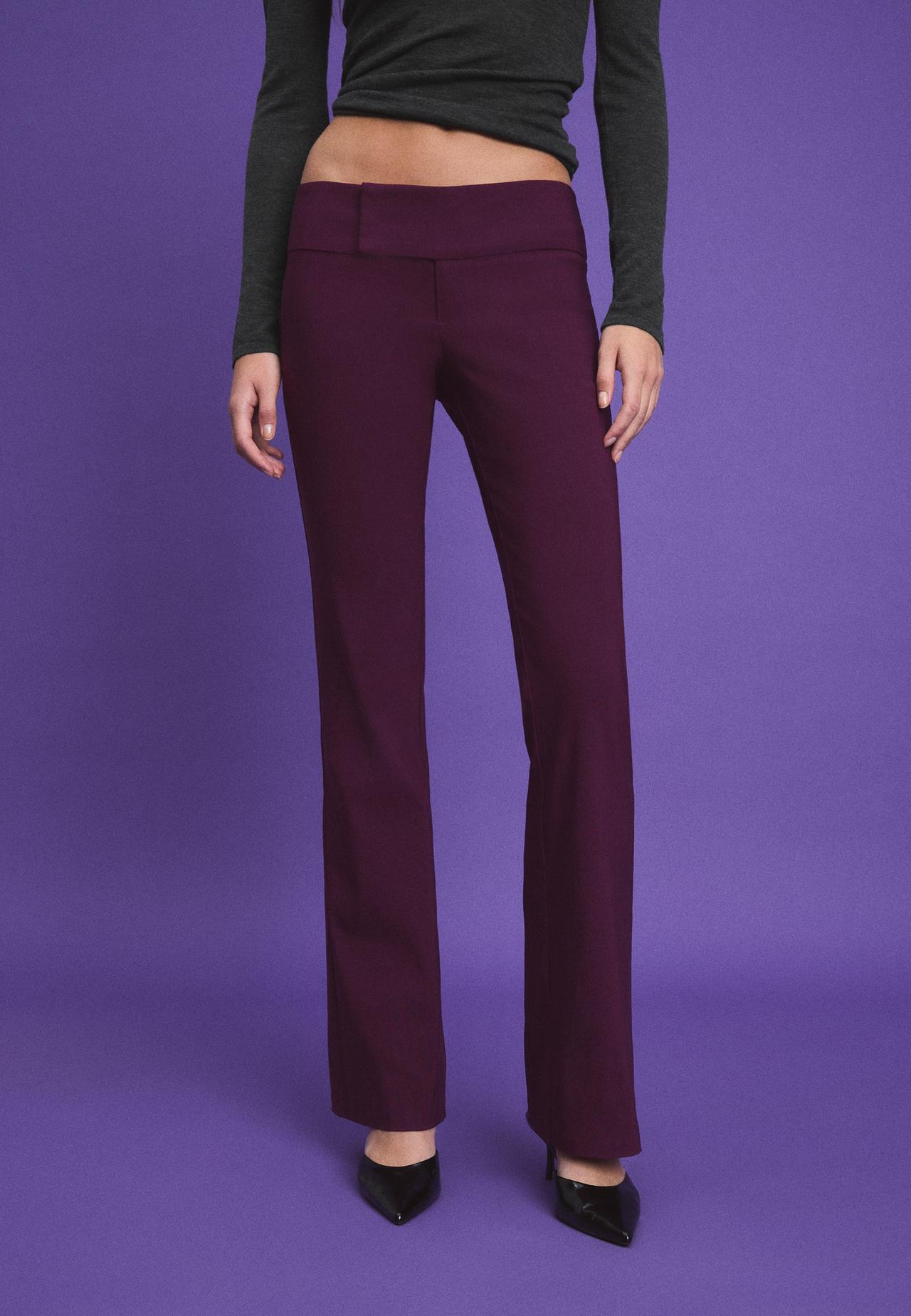 Bengaline bootcut trousers — Purple