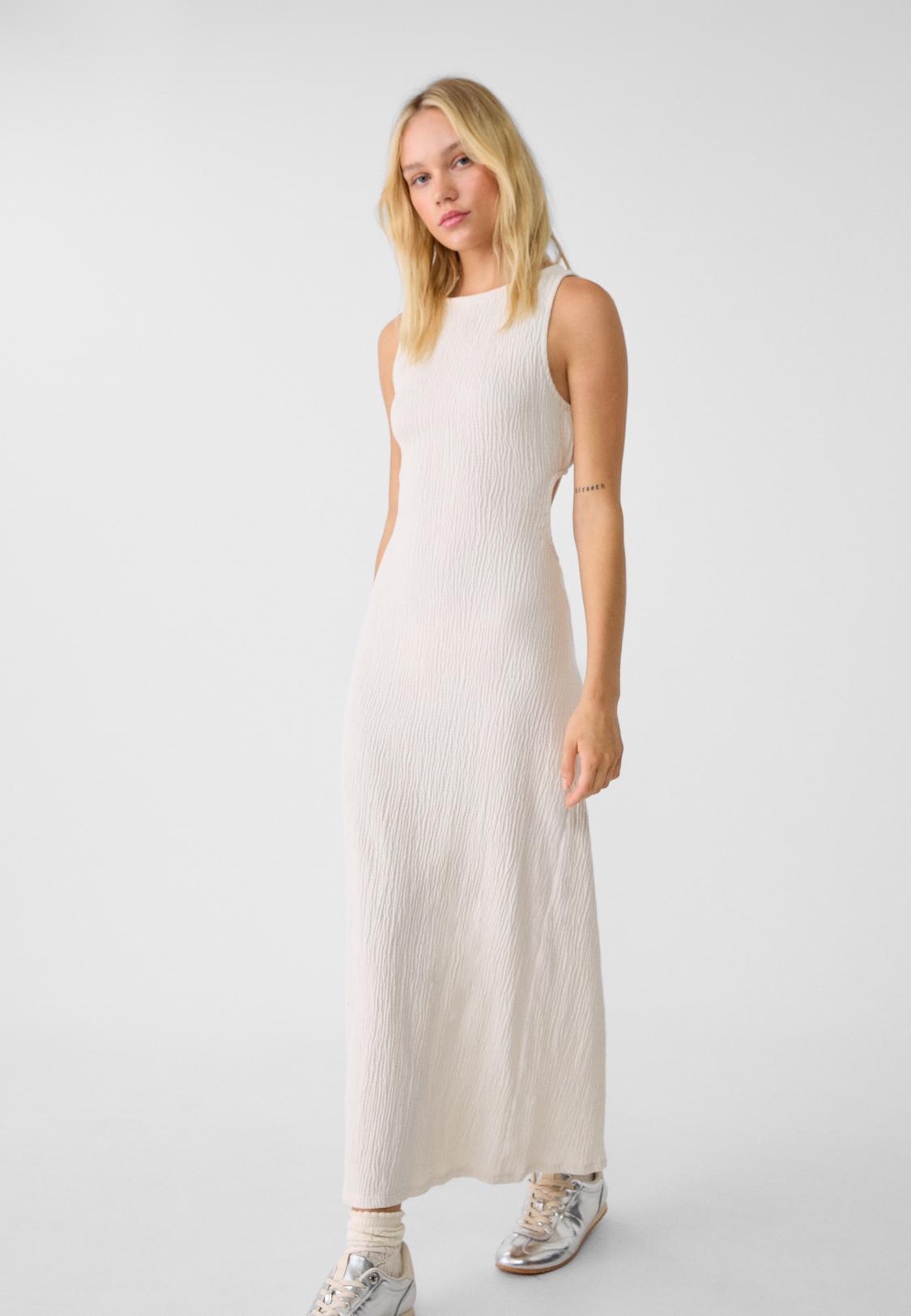 Vestido Midi Ropa De Primavera Stradivarius Vestidos Stradivarius