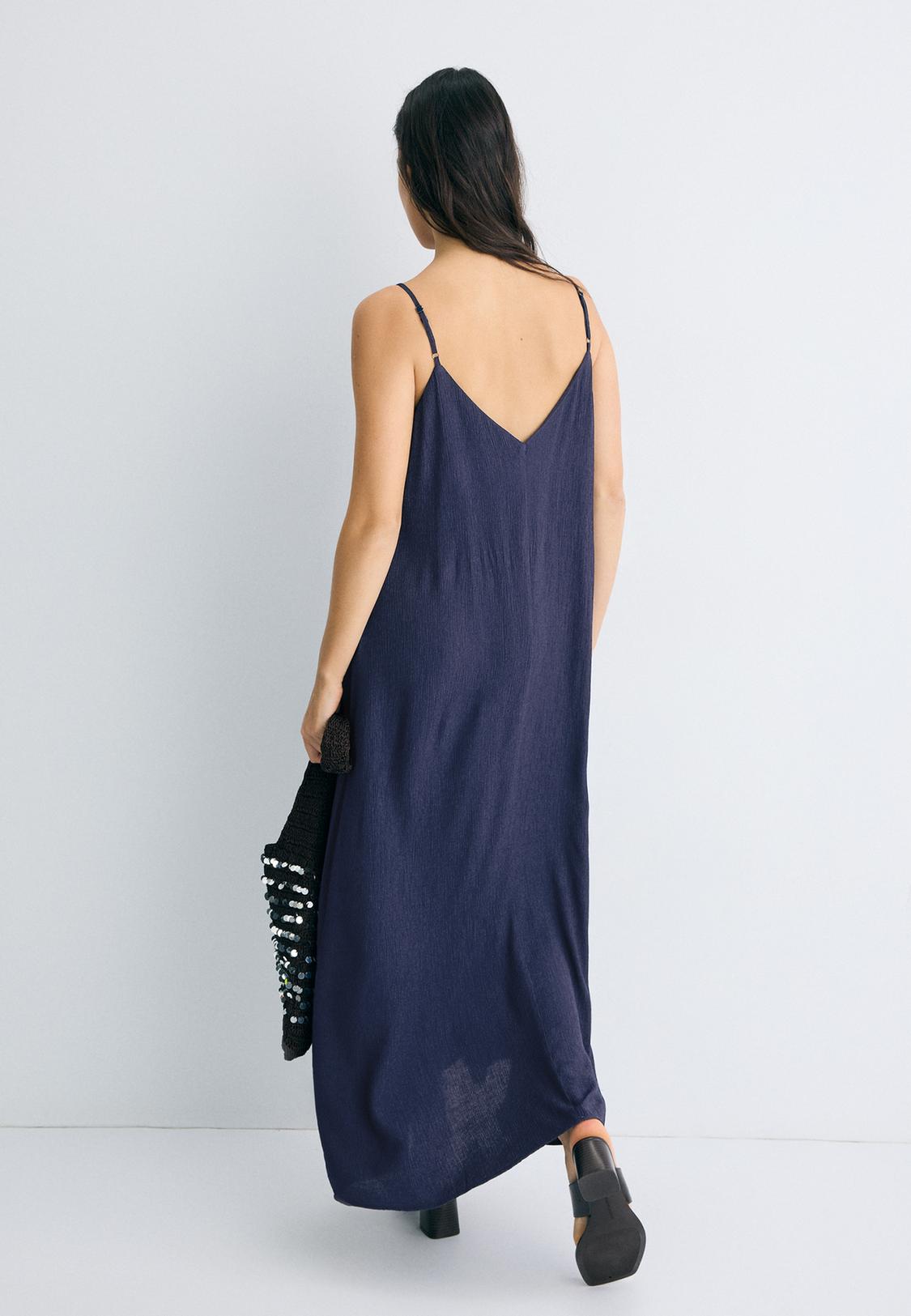 Textured strappy midi dress - Women's fashion | Stradivarius United States Textured strappy midi dress - Women's fashion | Stradivarius United States