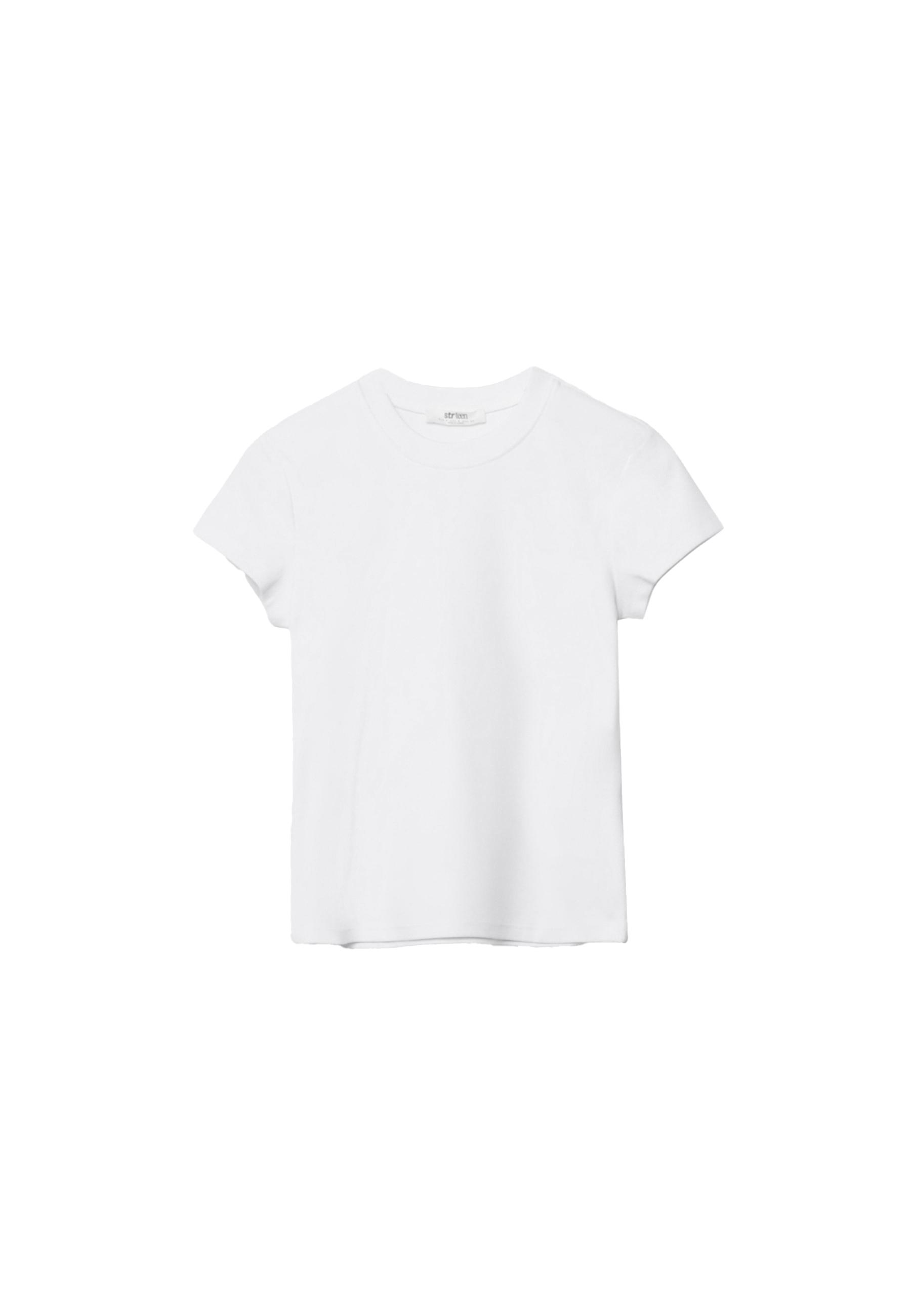 Basic round neck short sleeve T-shirt — White