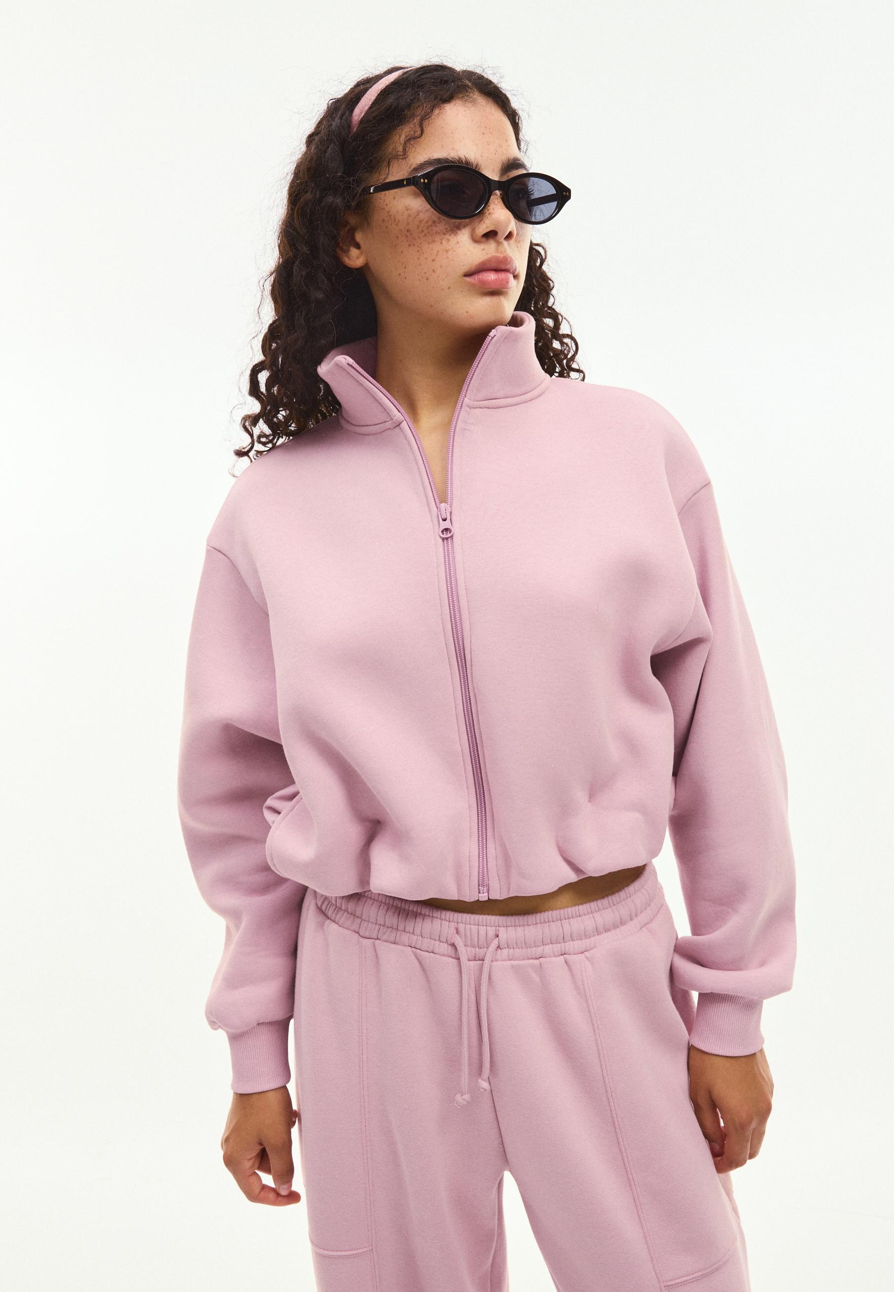 Stradivarius Dik yaka crop sweatshirt