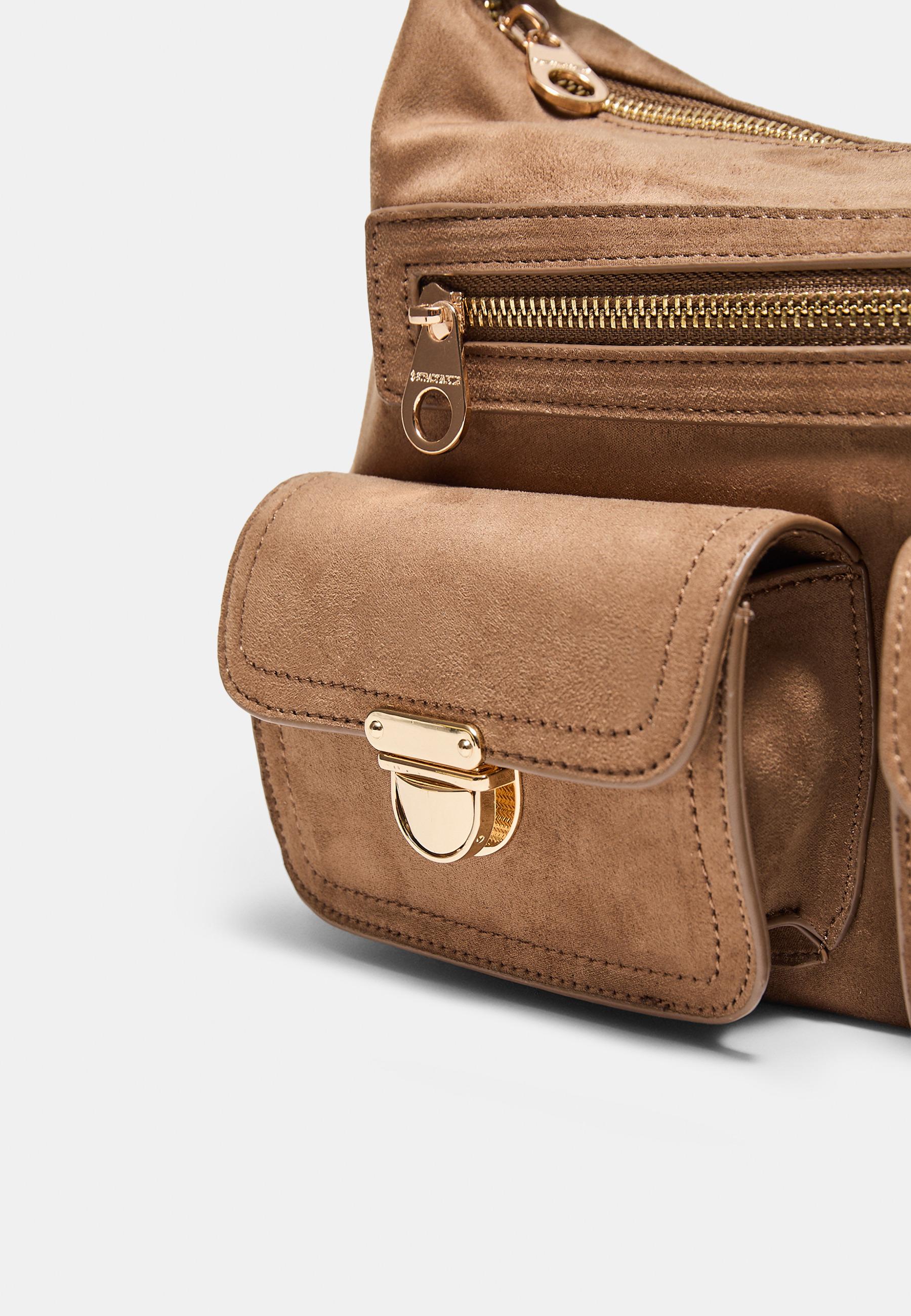 Shoulder bag with pockets — Caramel