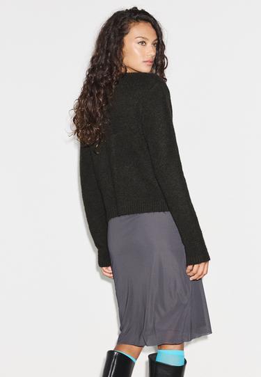 Button-up knit cardigan — Brown 5