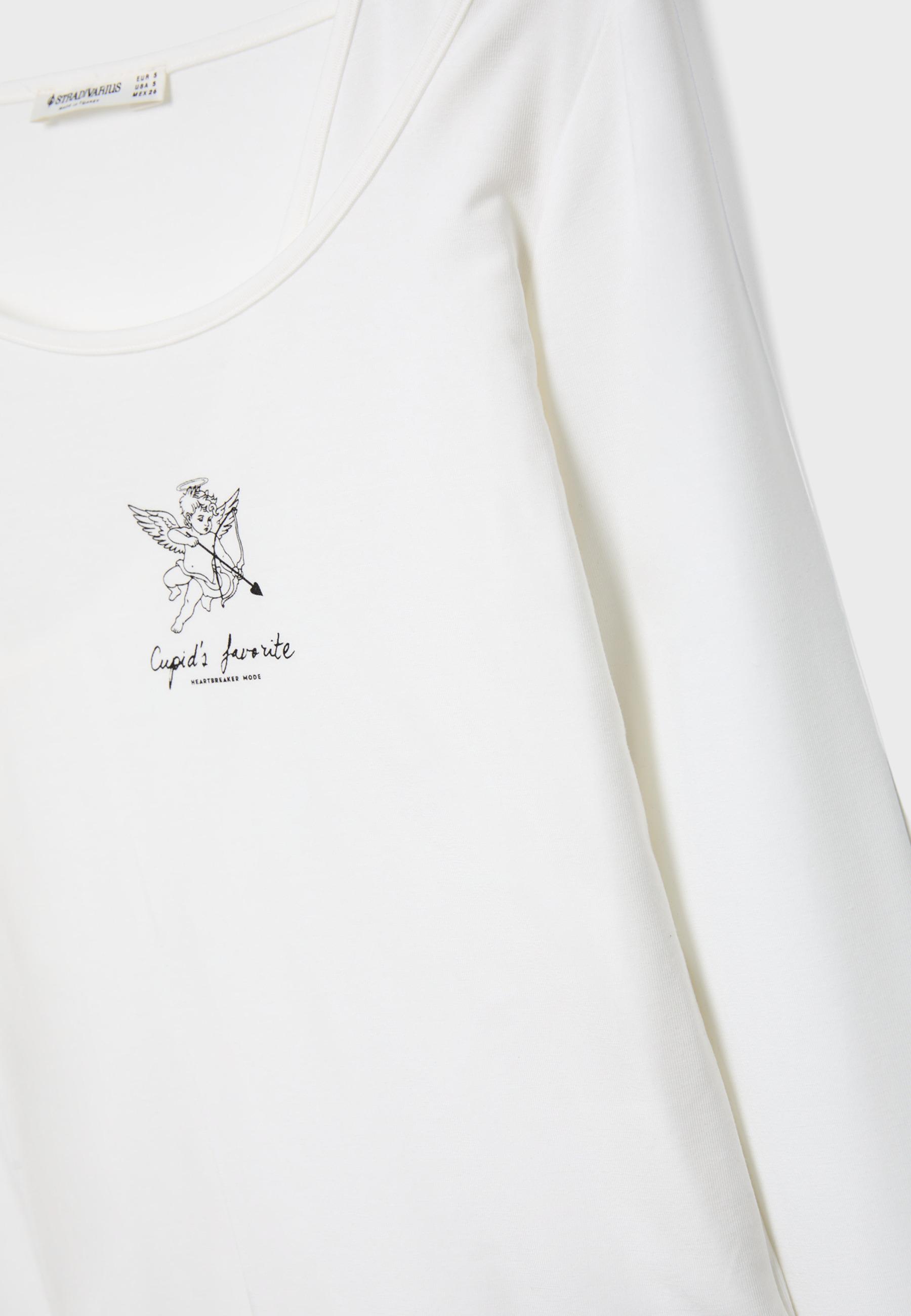 Double cherub print T-shirt