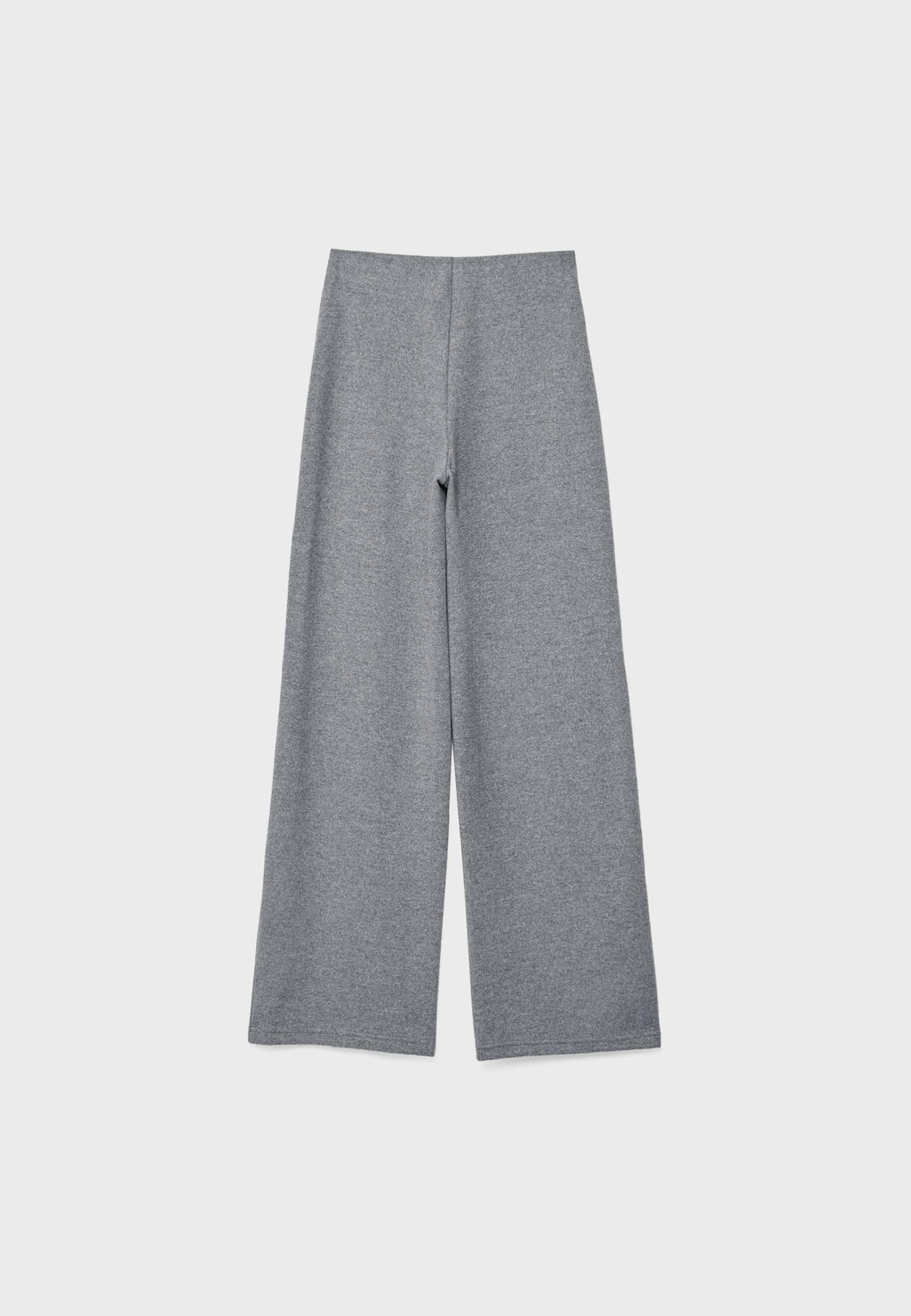 Soft-touch pintuck trousers — Dark grey