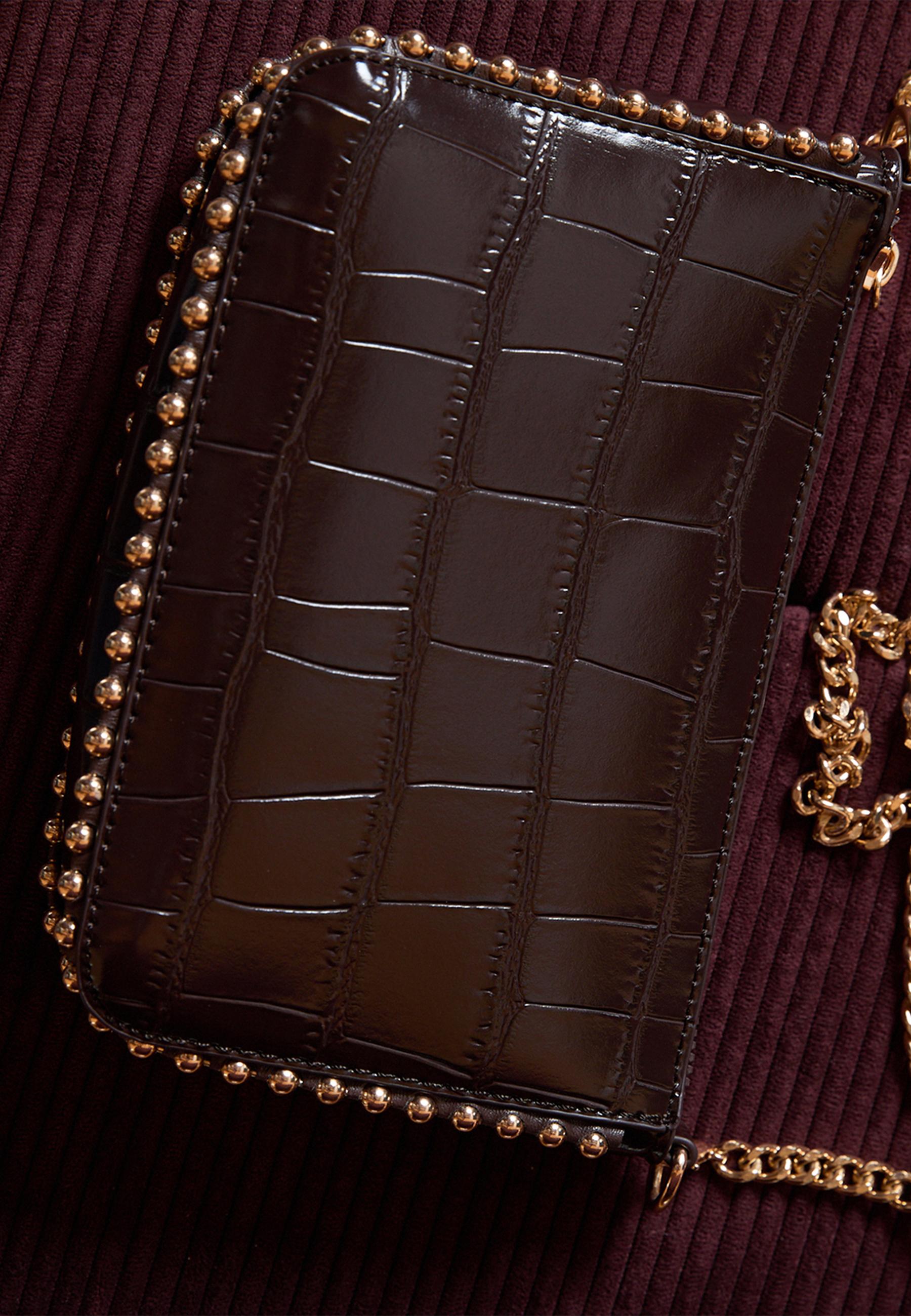Mini Bobble Coconut Effect Handbag — Brown