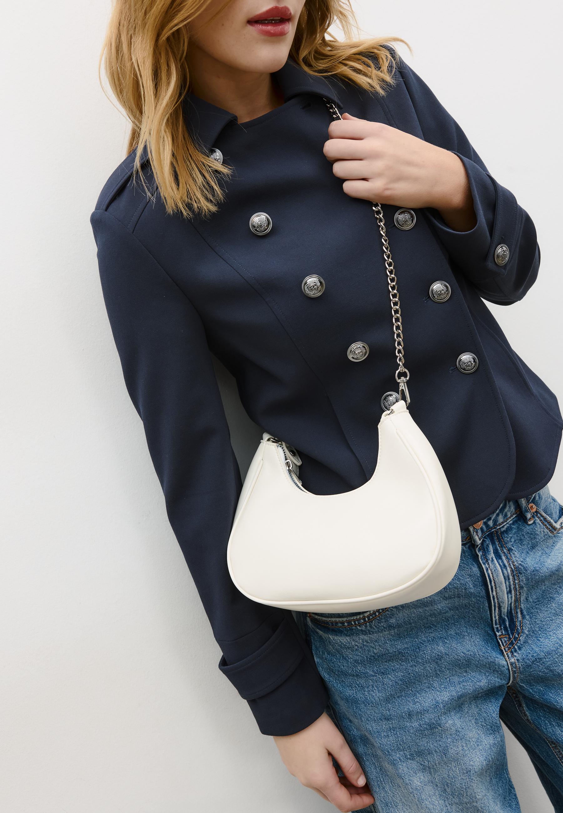 Half-moon shoulder bag — Ecru