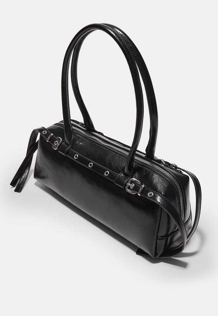  Stradivarius Τσάντα Με Λουράκι Ζώνης Μαύρο Os - 3