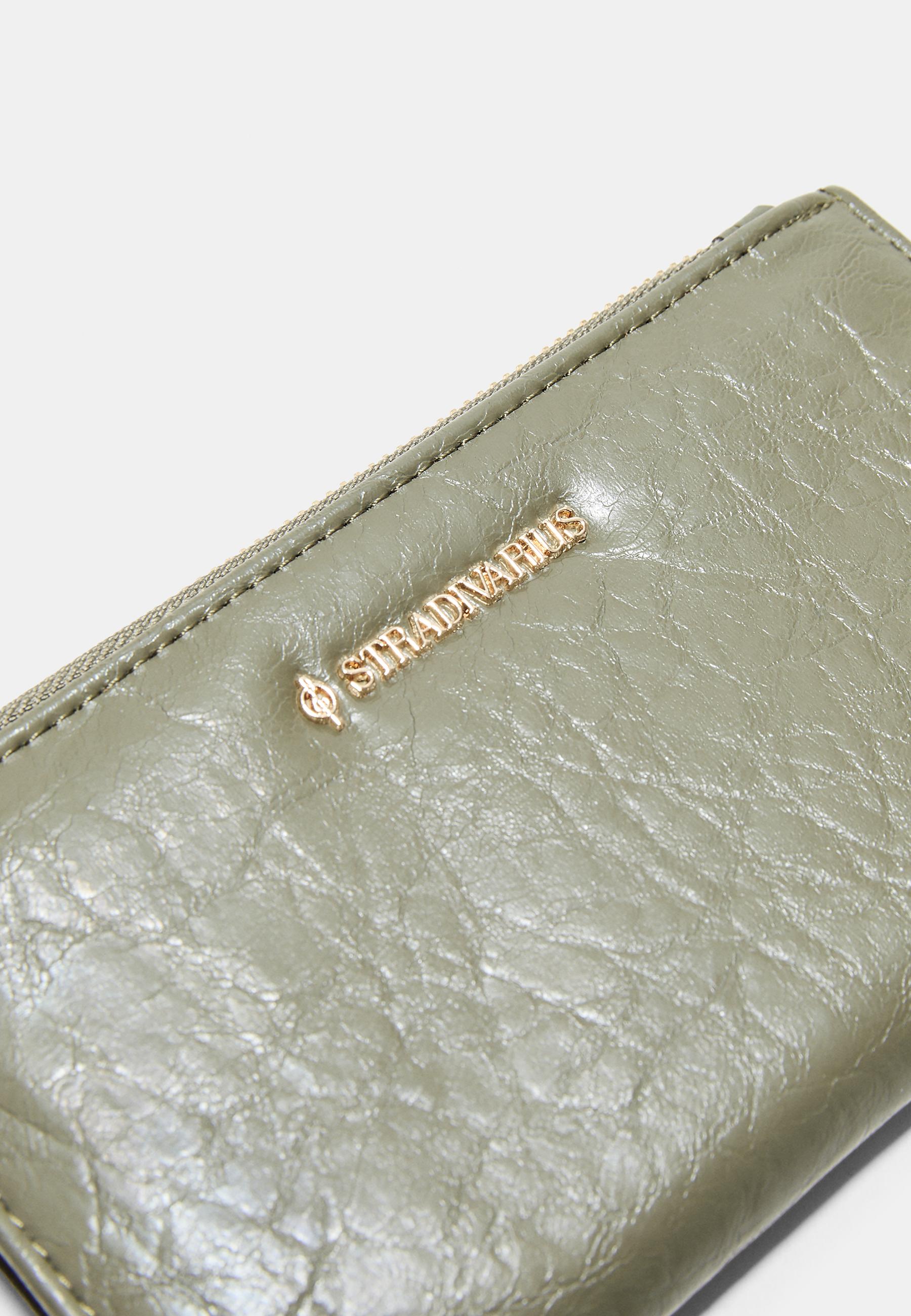 Basic zip-up purse — Khaki