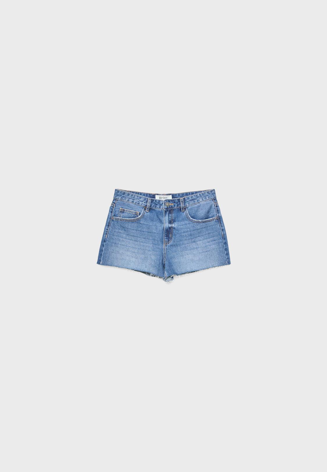 Longline Denim Stradivarius Shorts Denim Mid-rise Denim Shorts