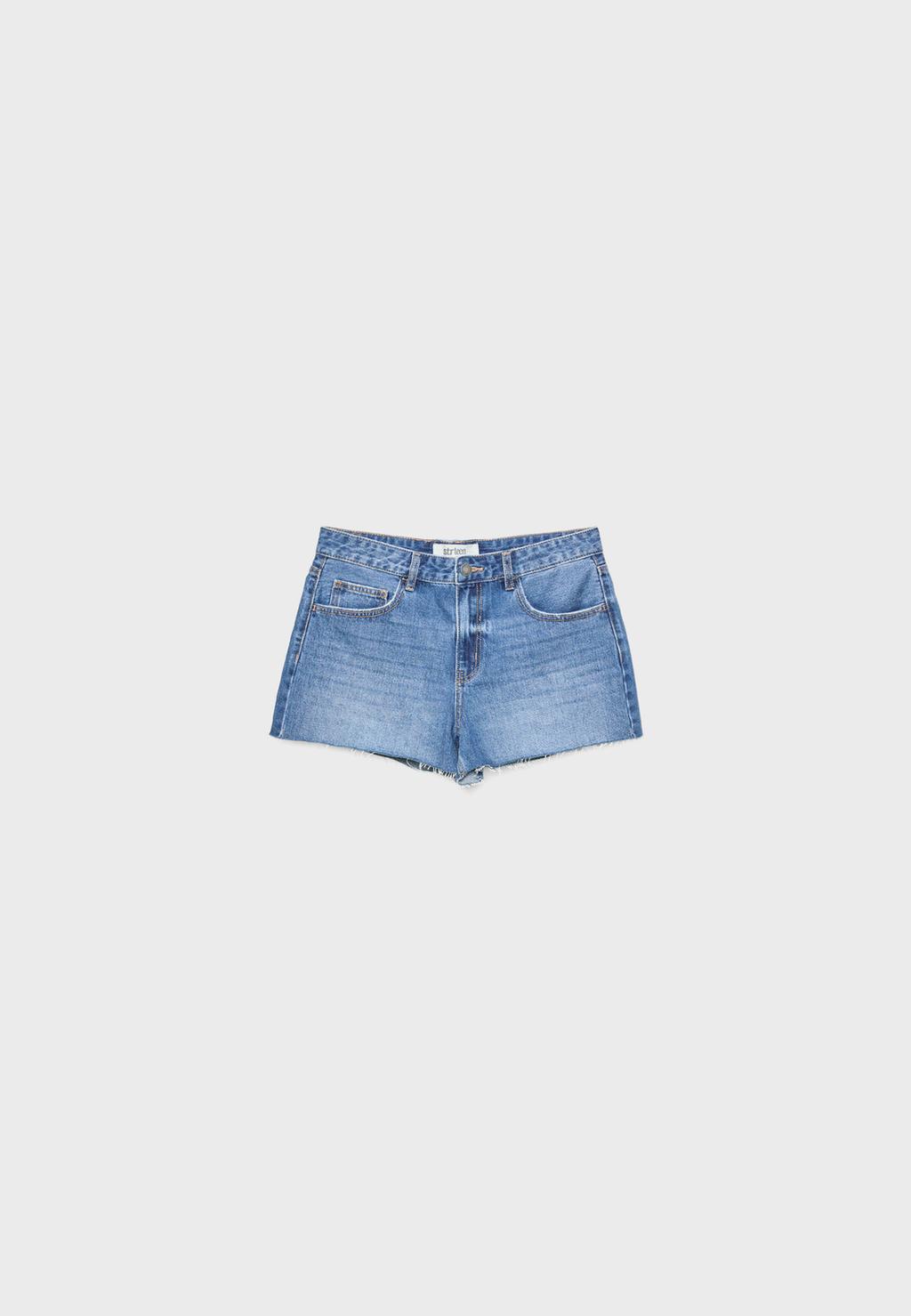 Shorts denim mid rise
