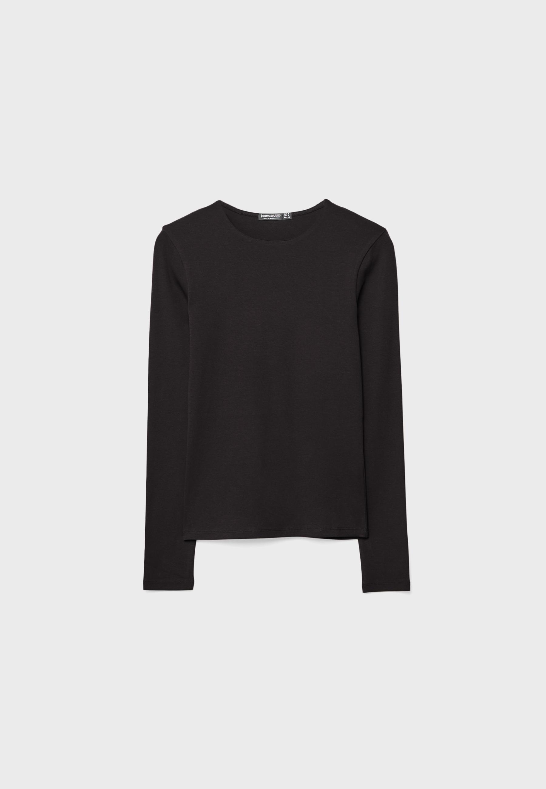 Basic long sleeve T-shirt — Black