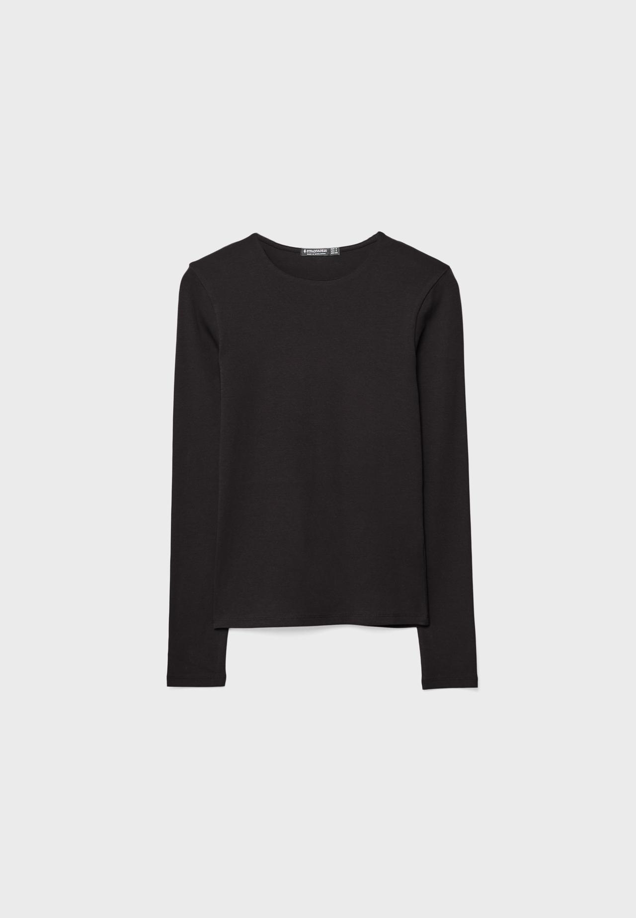 Basic long sleeve T-shirt — Black