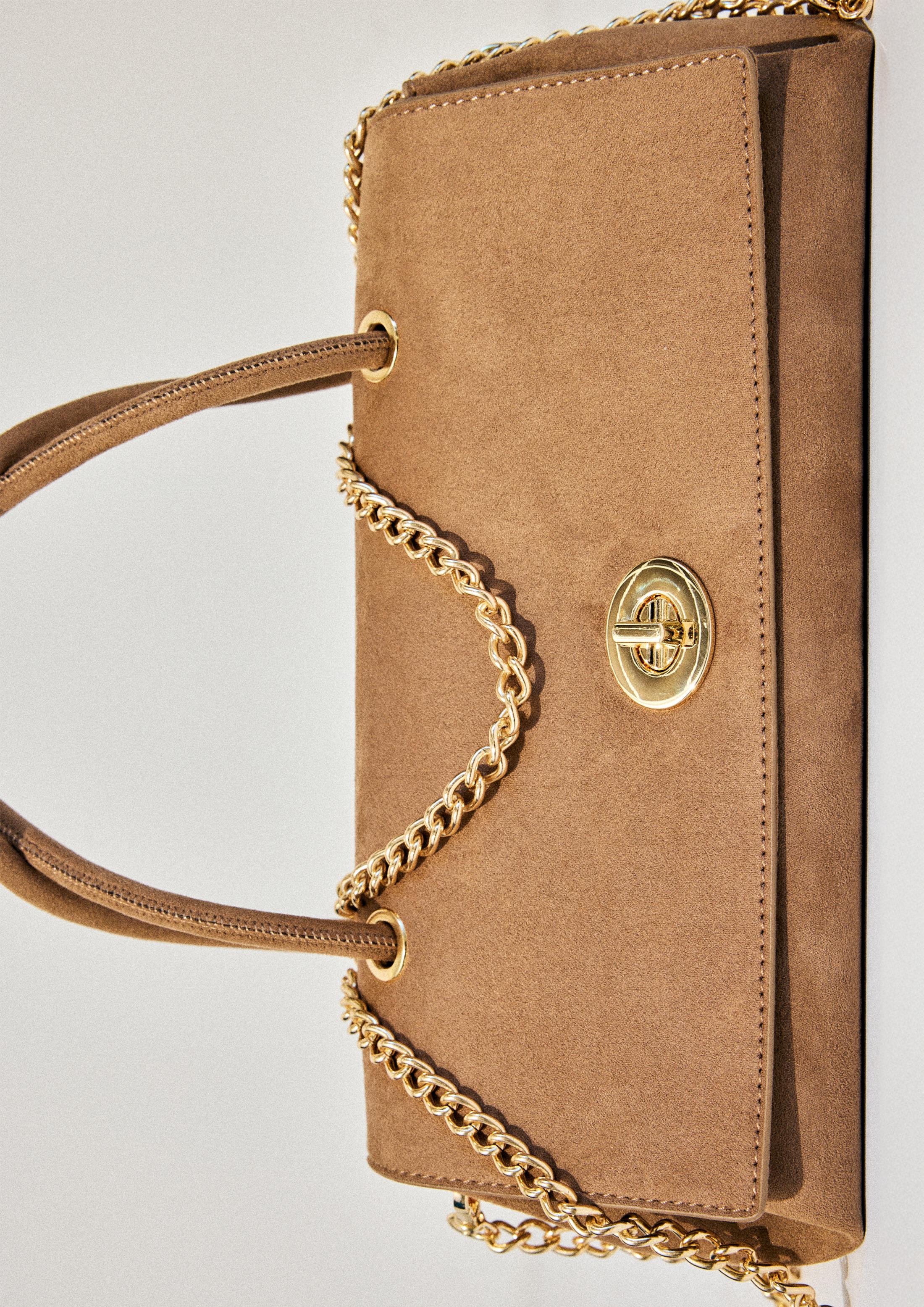 City crossbody bag with double handle — Caramel