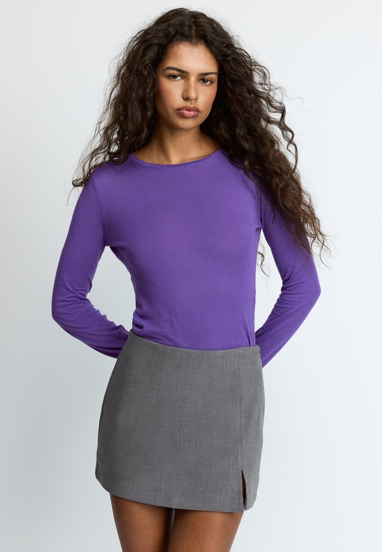 Side split skort — Dark grey