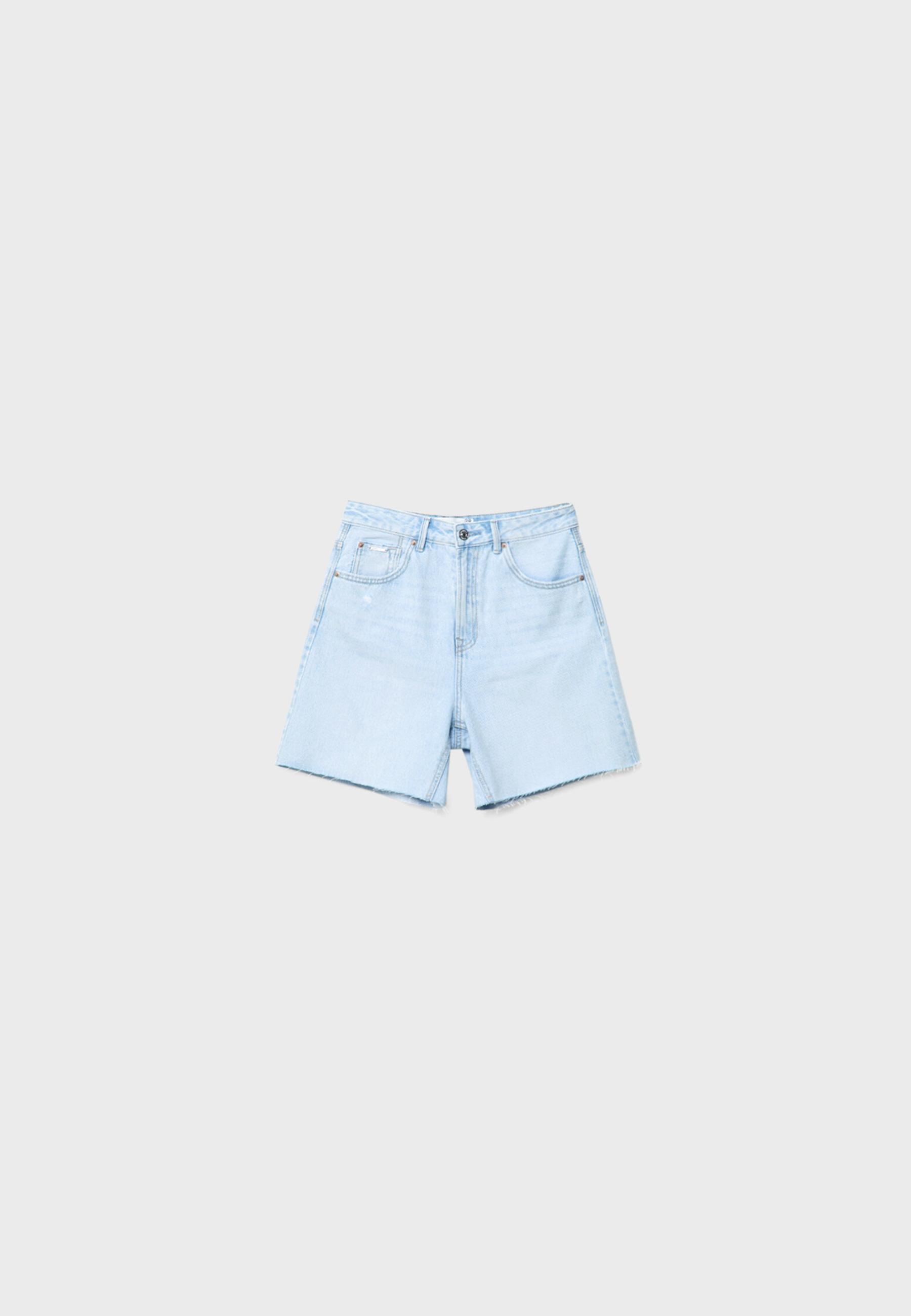 D93 Longline shorts — MEDIUM LIGHT BLUE DENIM