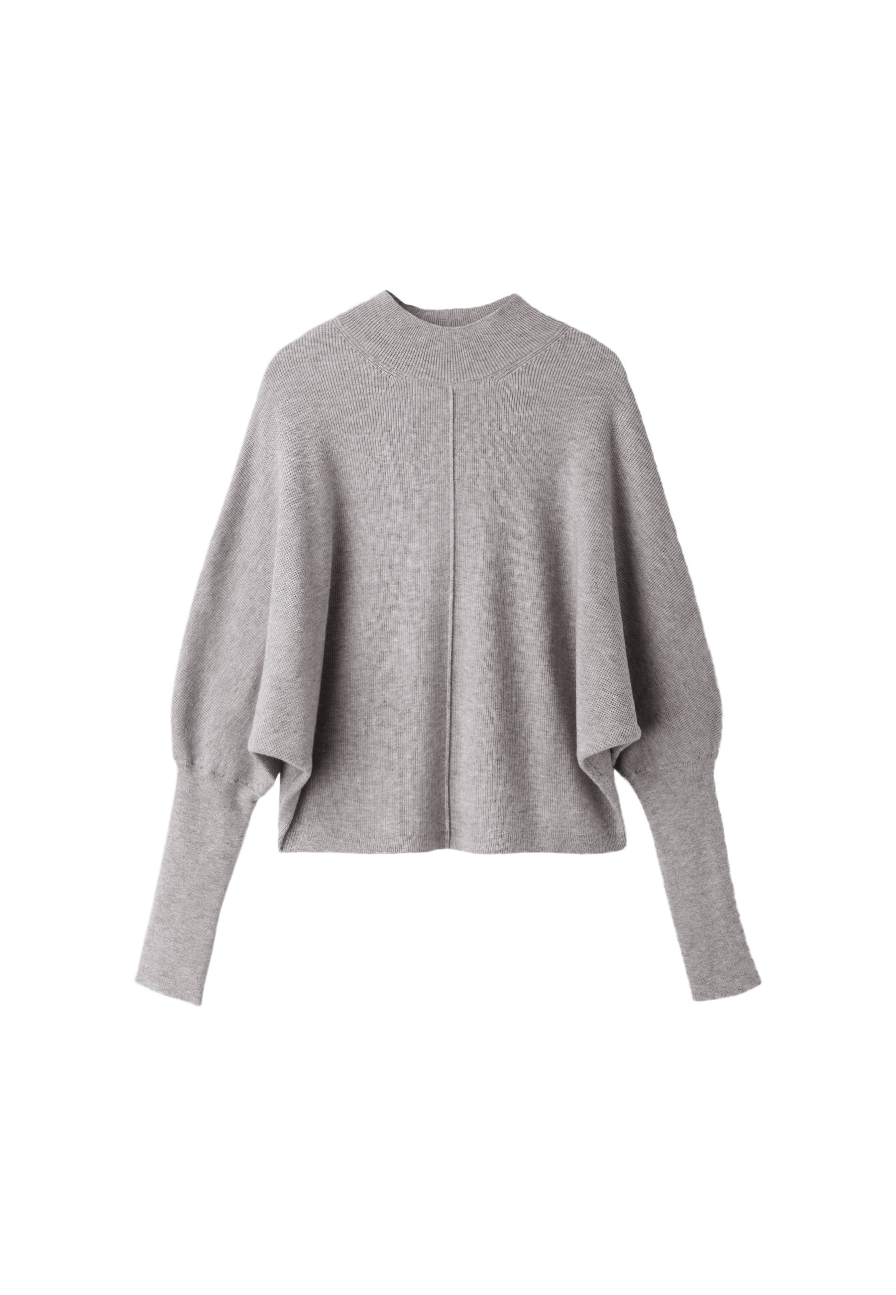 Batwing sleeve mock neck knit sweater — 0-458