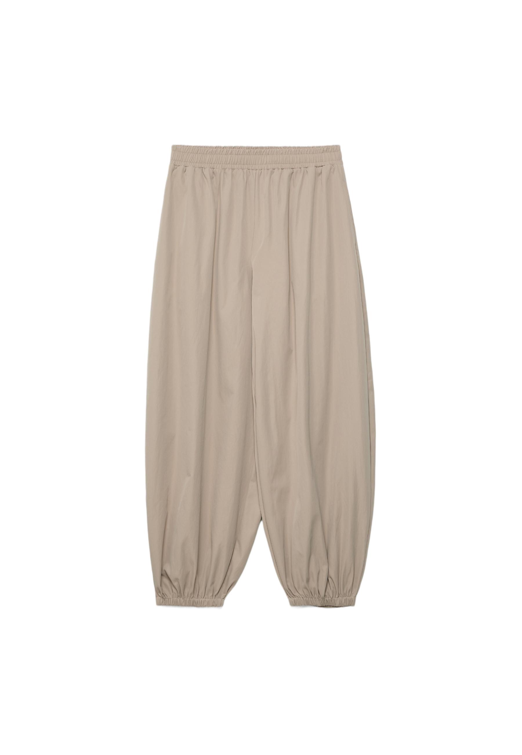 Technical balloon parachute trousers — Stone