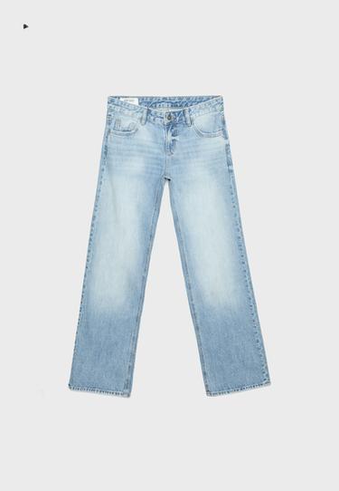 Low-rise straight jeans — MEDIUM LIGHT BLUE DENIM 7