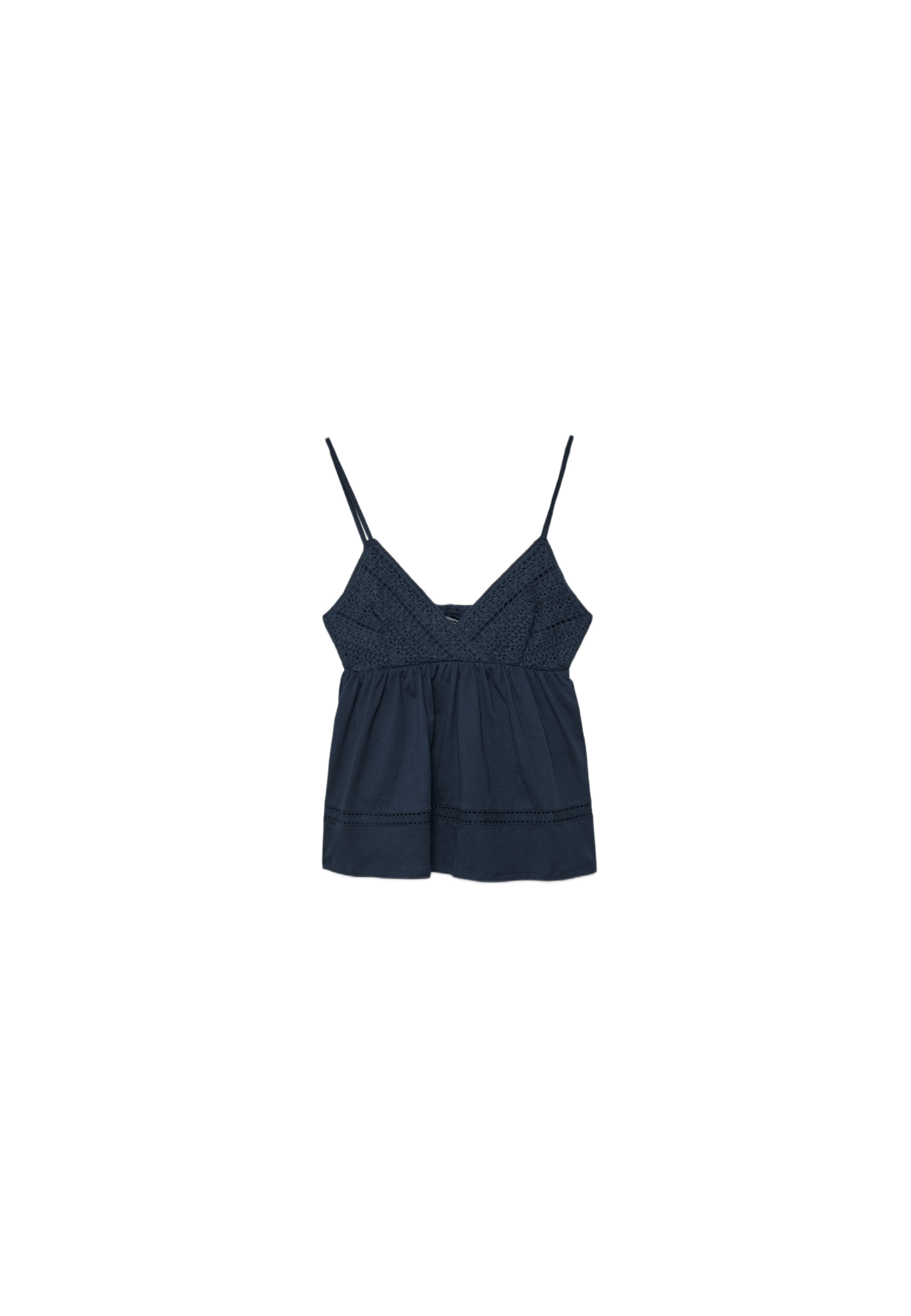Crochet strappy top — Dark blue