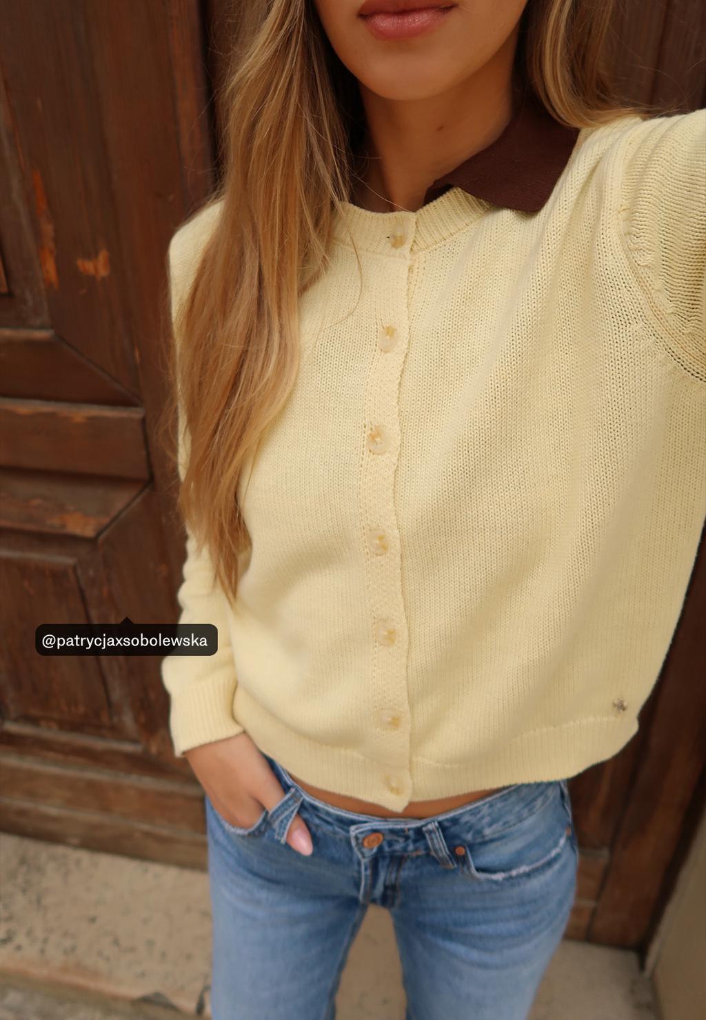 Button-up knit cardigan