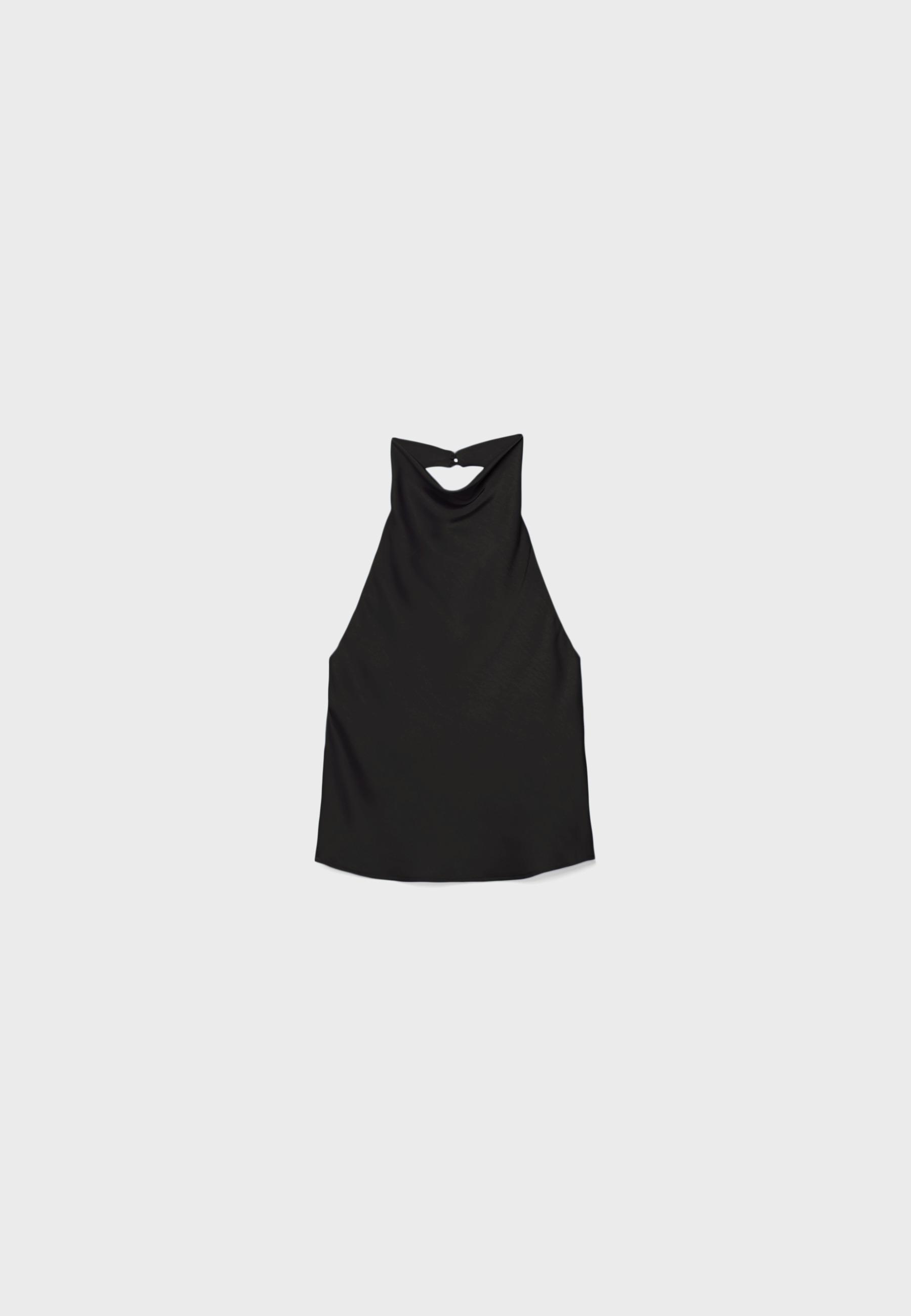 Stradivarius Saten halter top görsel 8