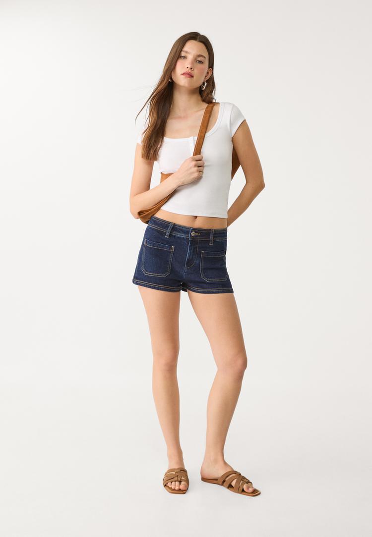 micro short denim