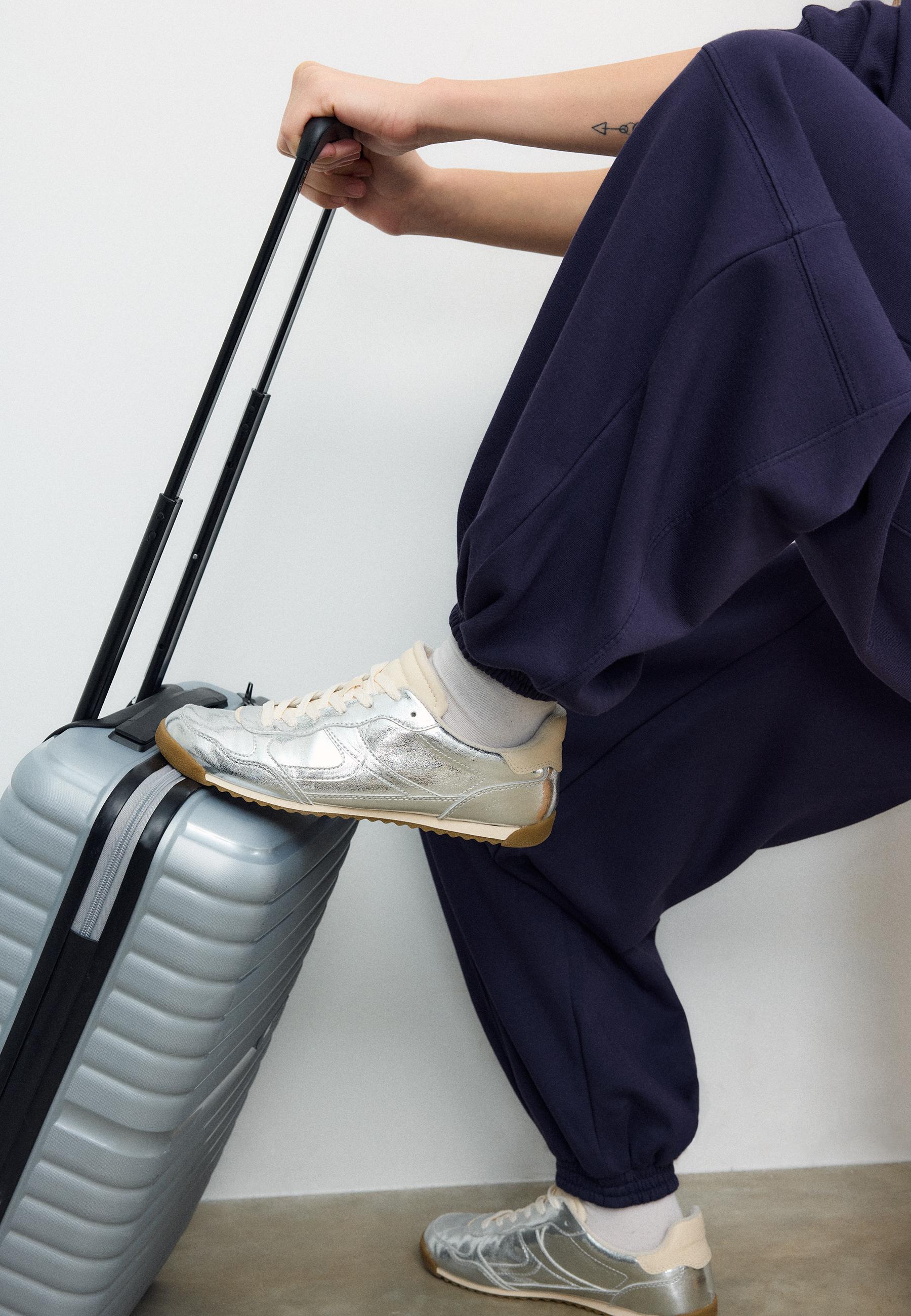 Plush balloon jogger trousers — Dark blue