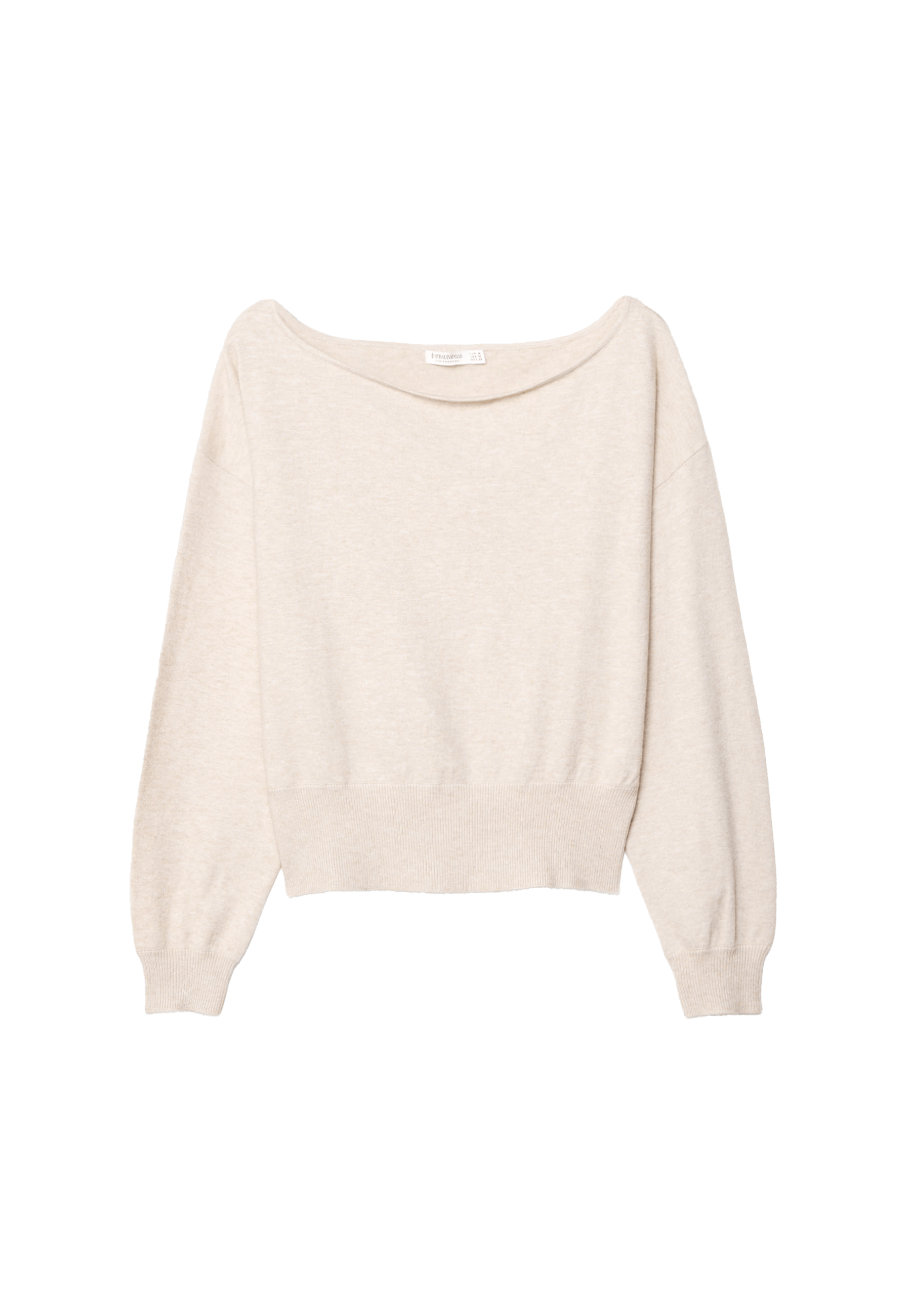 Asymmetric knit sweater — Stone
