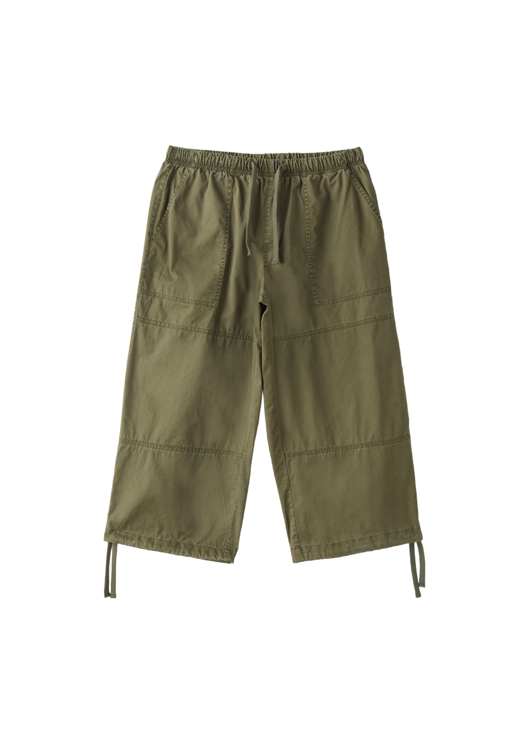 Relaxed fit poplin Bermuda shorts — Khaki