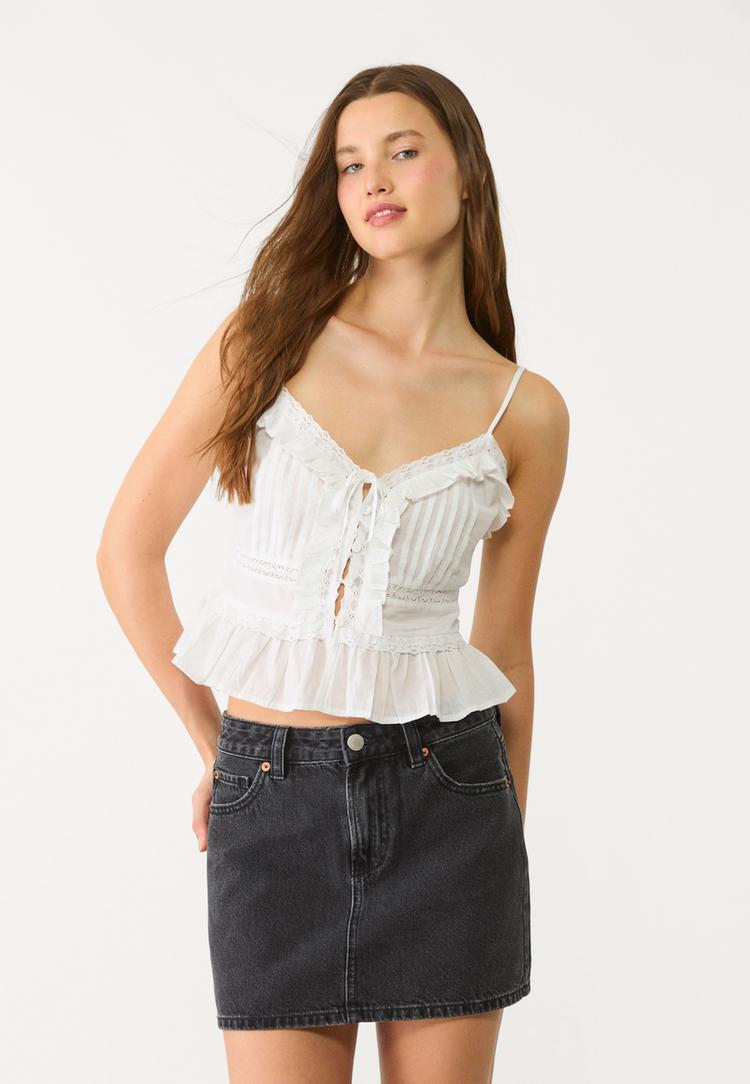 d60 falda mini denim