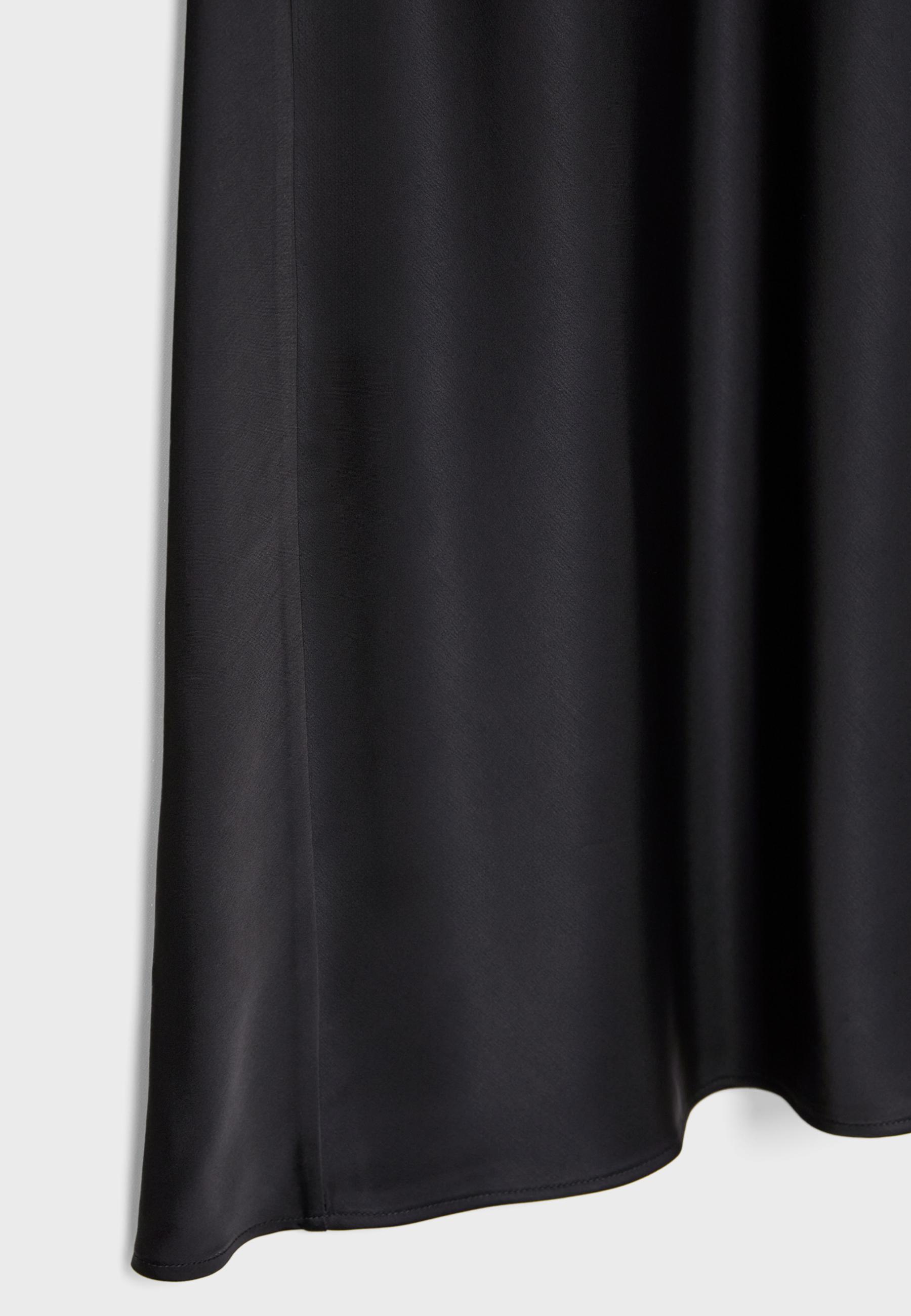 Satin midi skirt