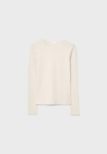Basic long sleeve T-shirt — Stone 7