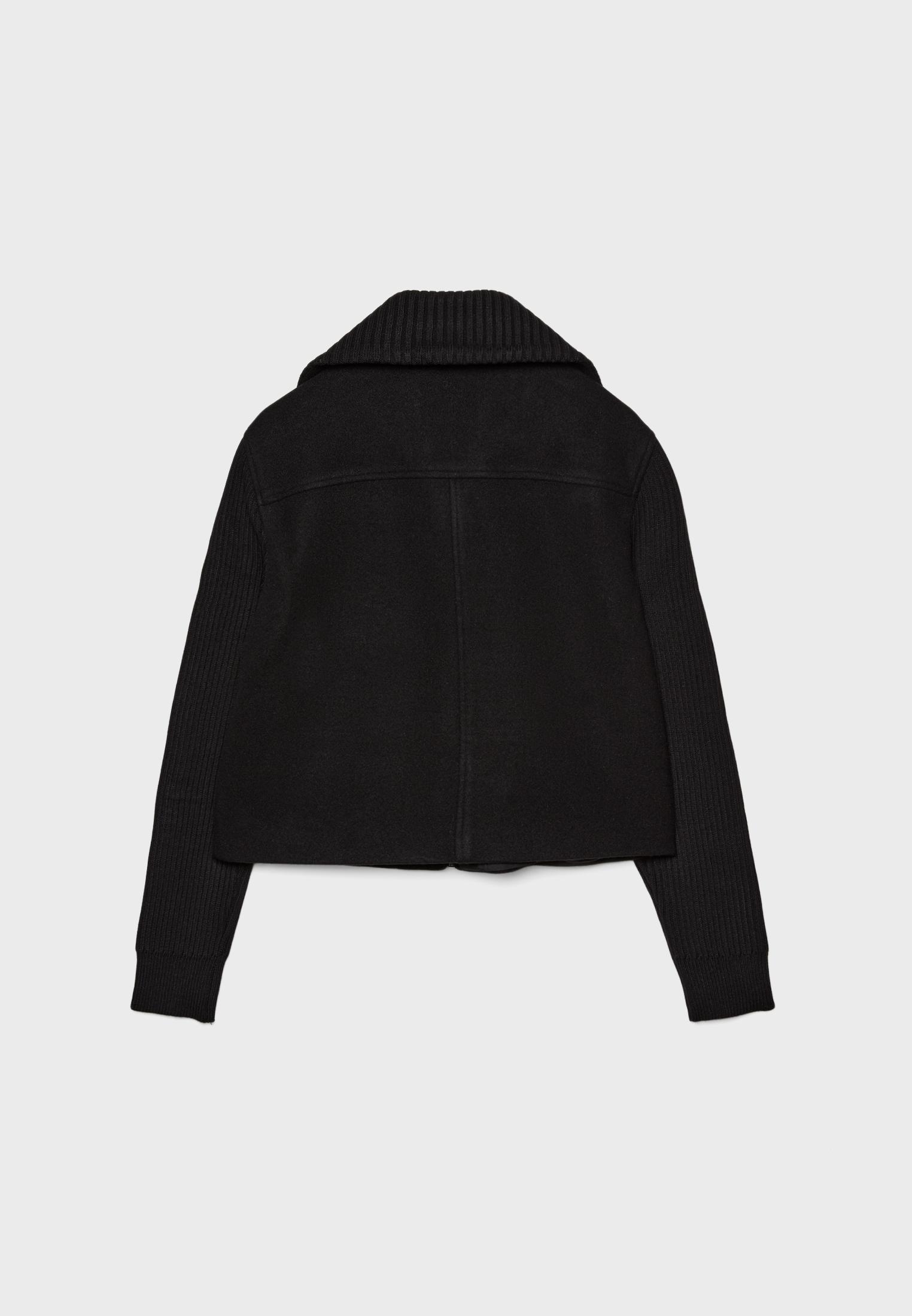 Soft contrast knit jacket - Women's fashion | Stradivarius