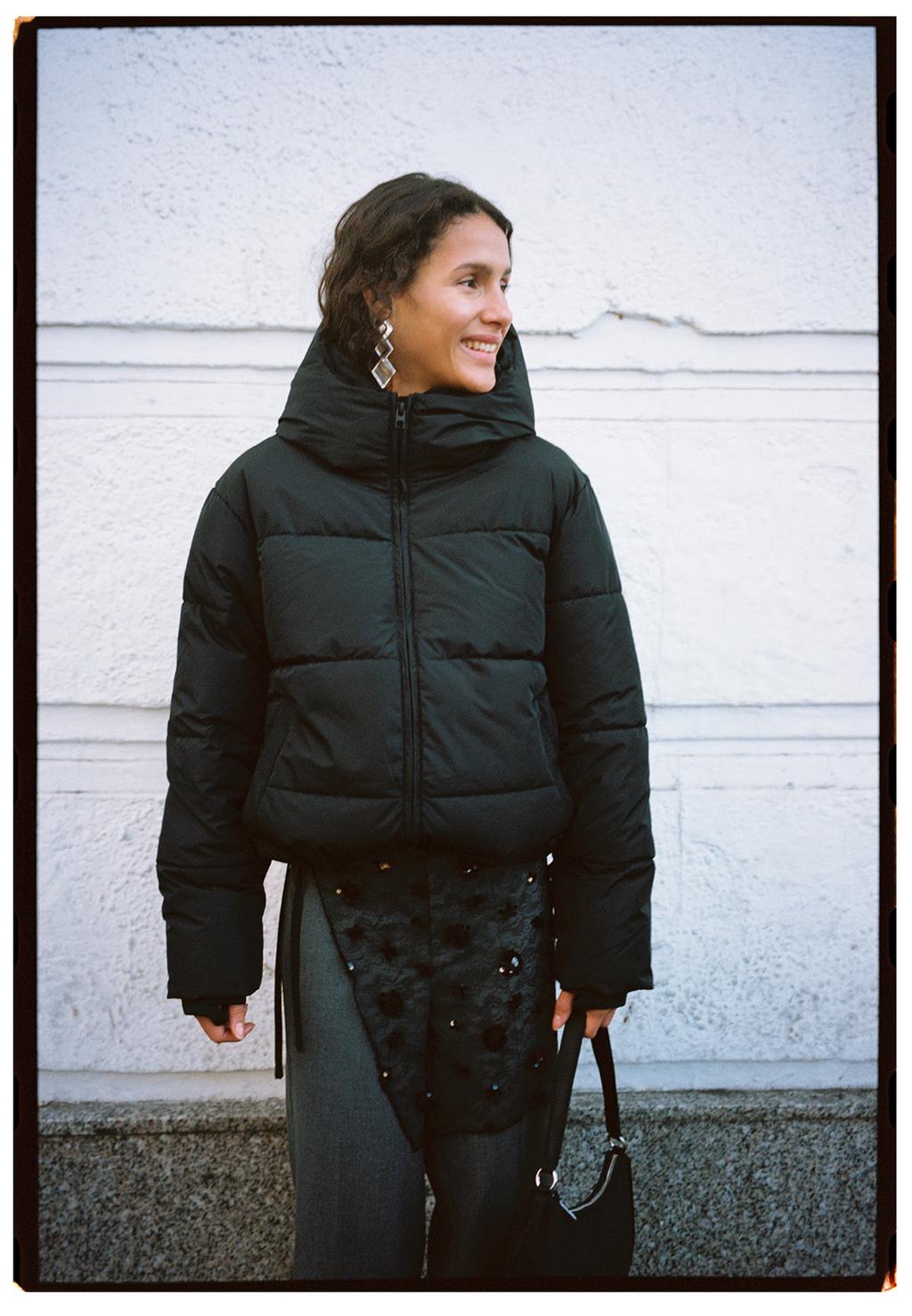 Basic hooded puffer jacket