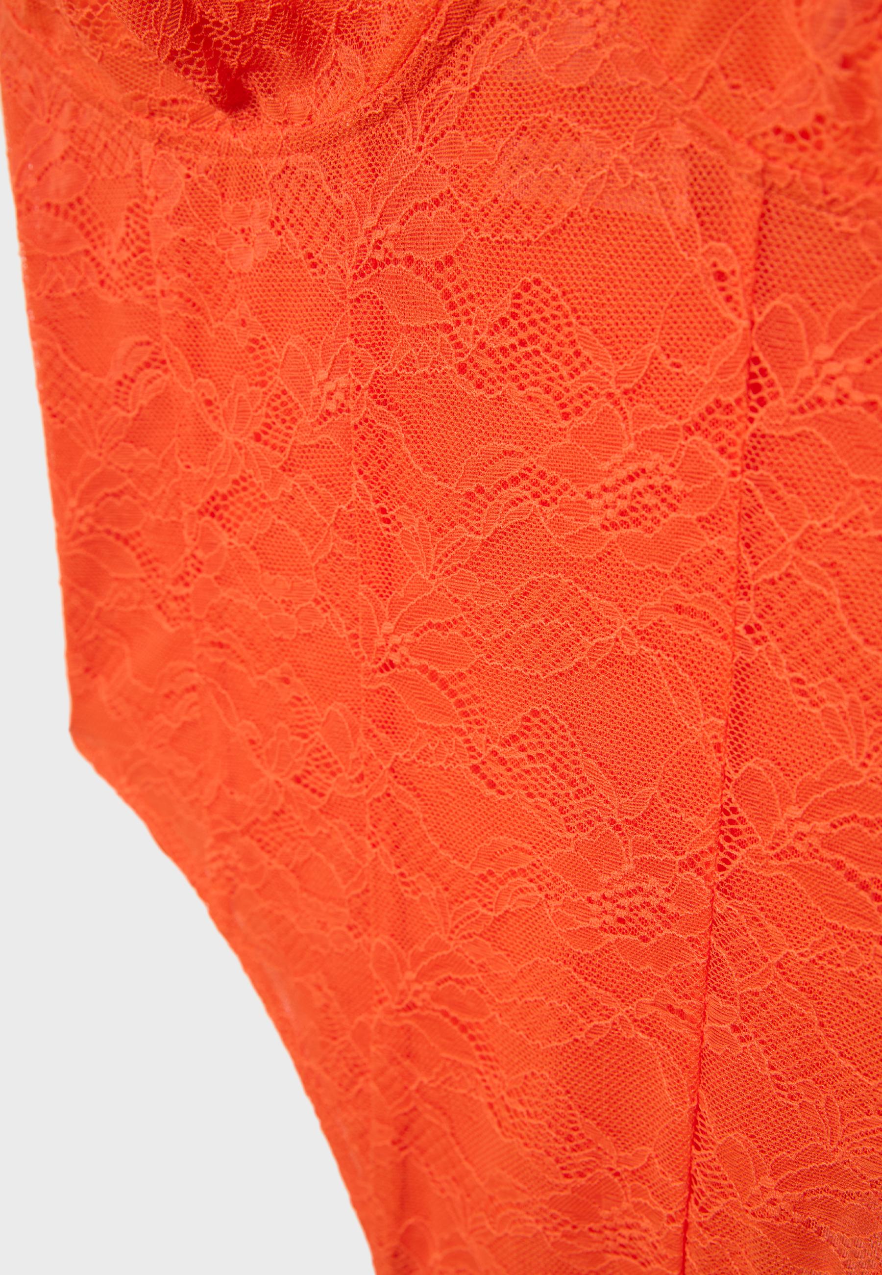 Lace strap bodysuit — Orange