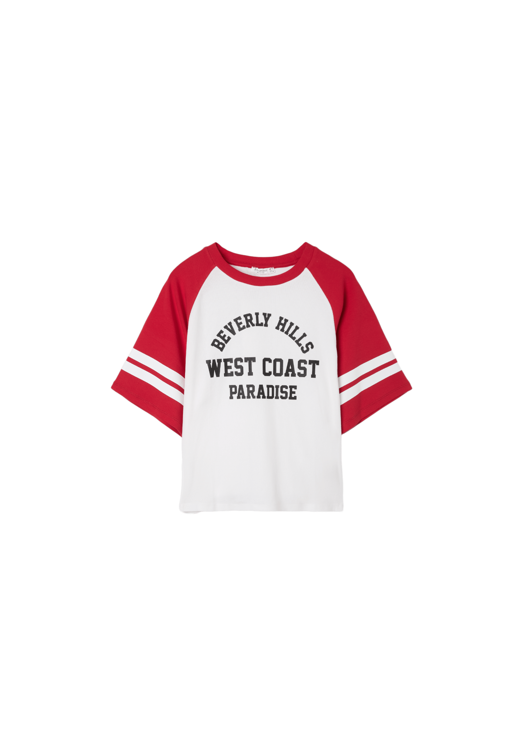 Raglan T-shirt with graphic print — Red