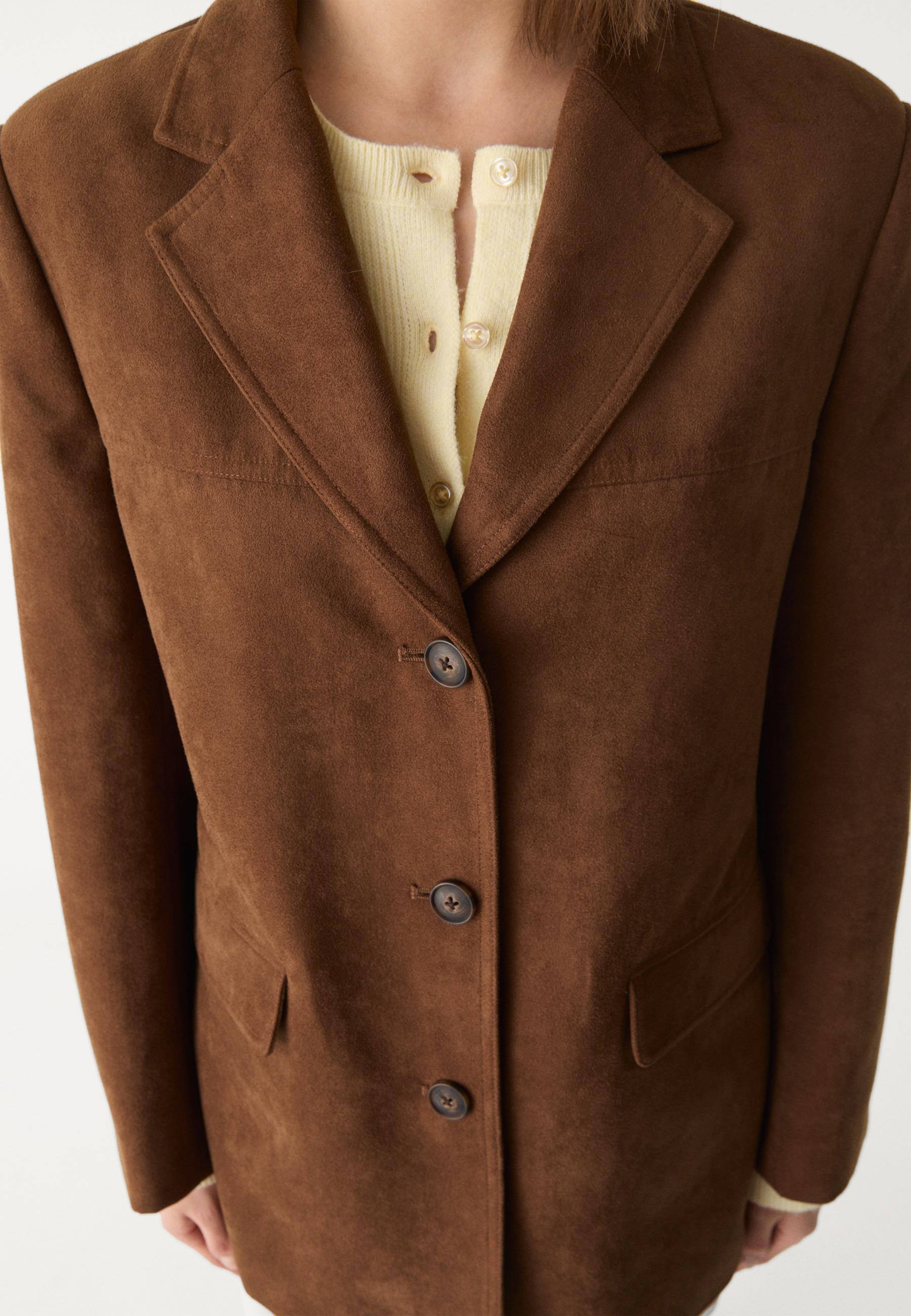 Faux suede blazer - Women's fashion | Stradivarius United States