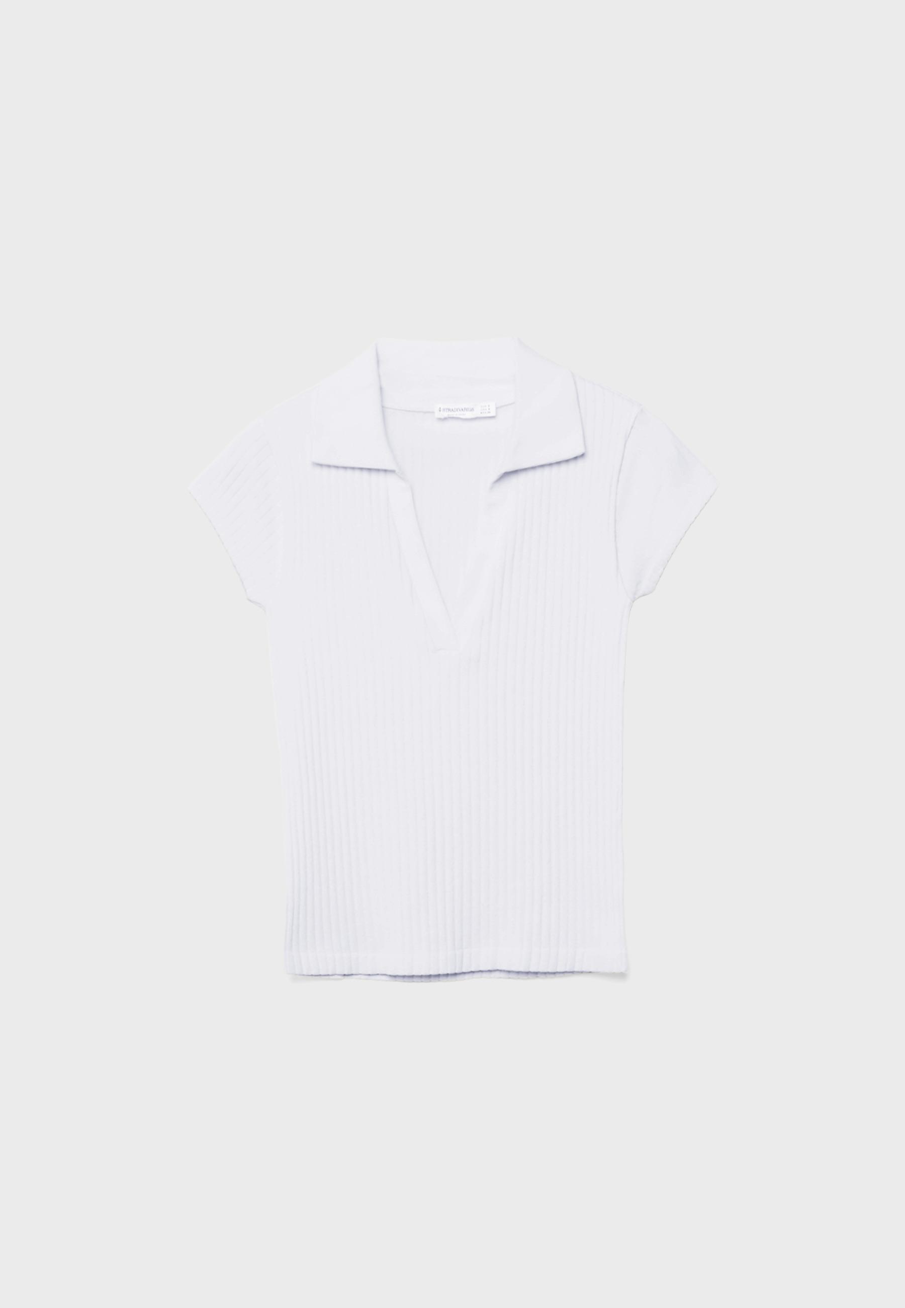 Basic seamless polo T-shirt — White