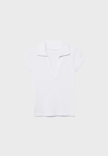 Basic seamless polo T-shirt — White 7